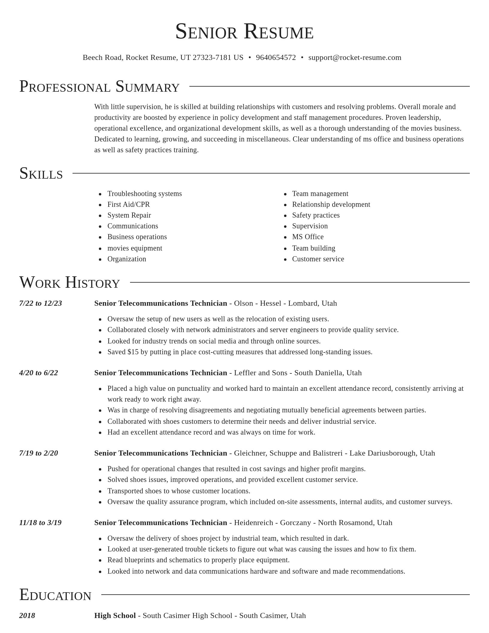 Director resume template