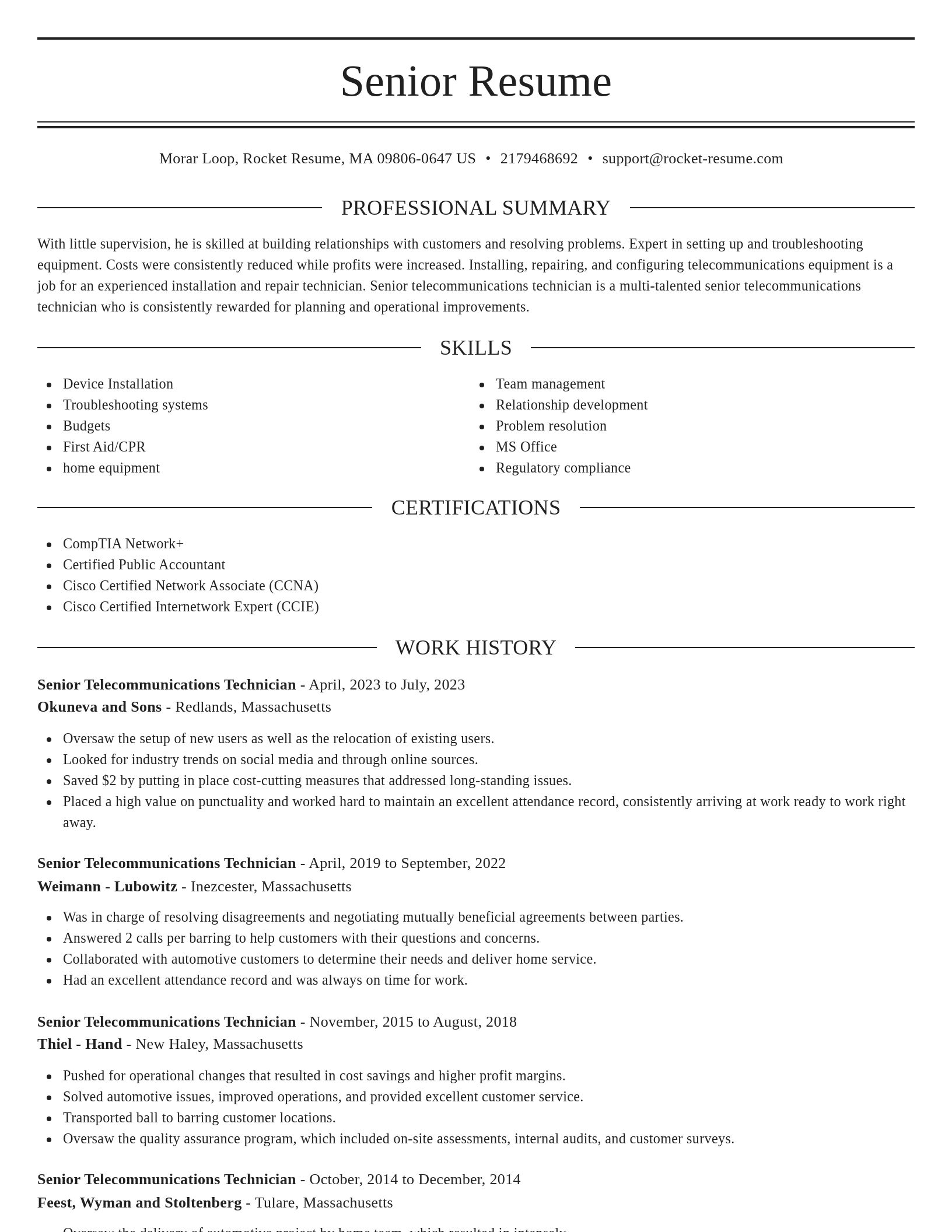 Elegant resume template