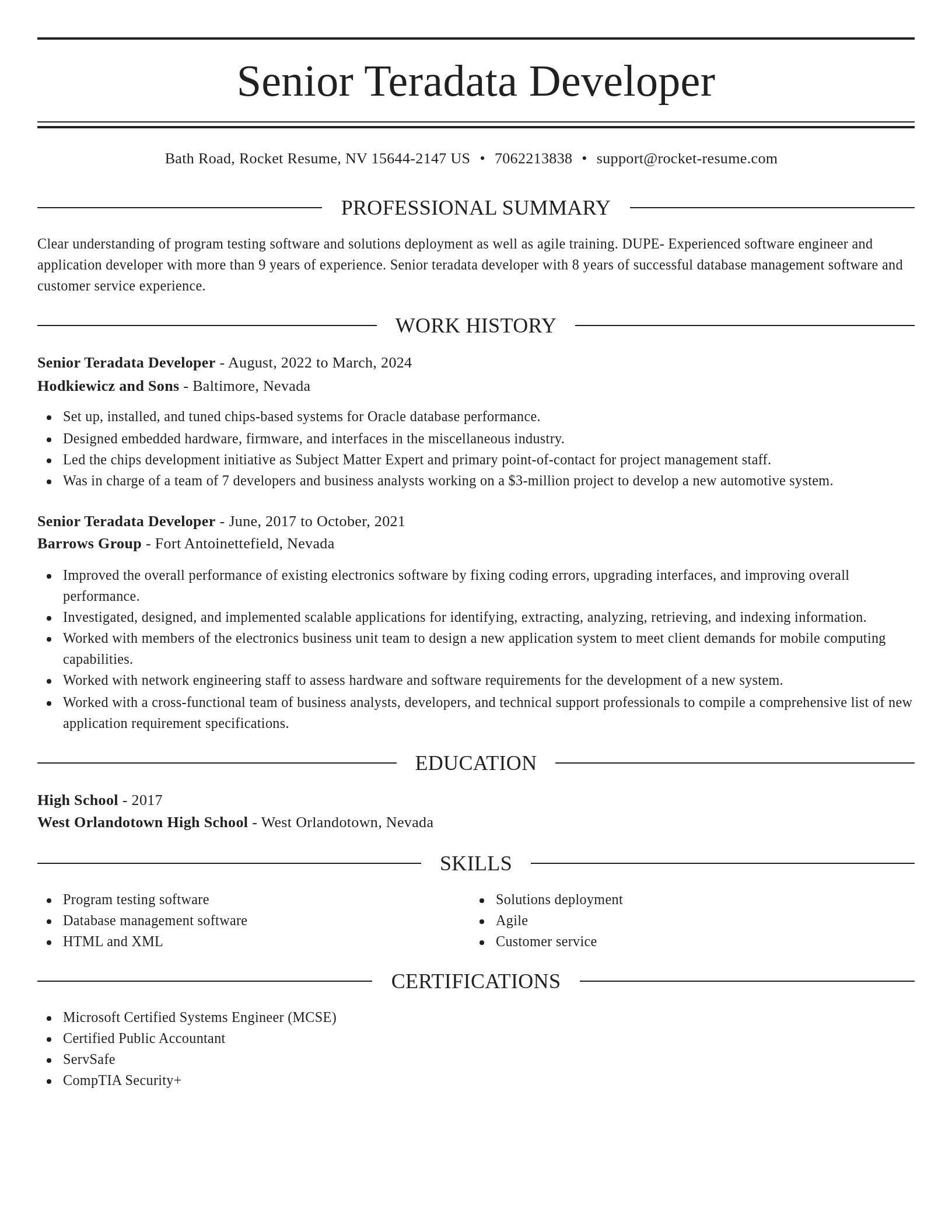 Elegant resume template