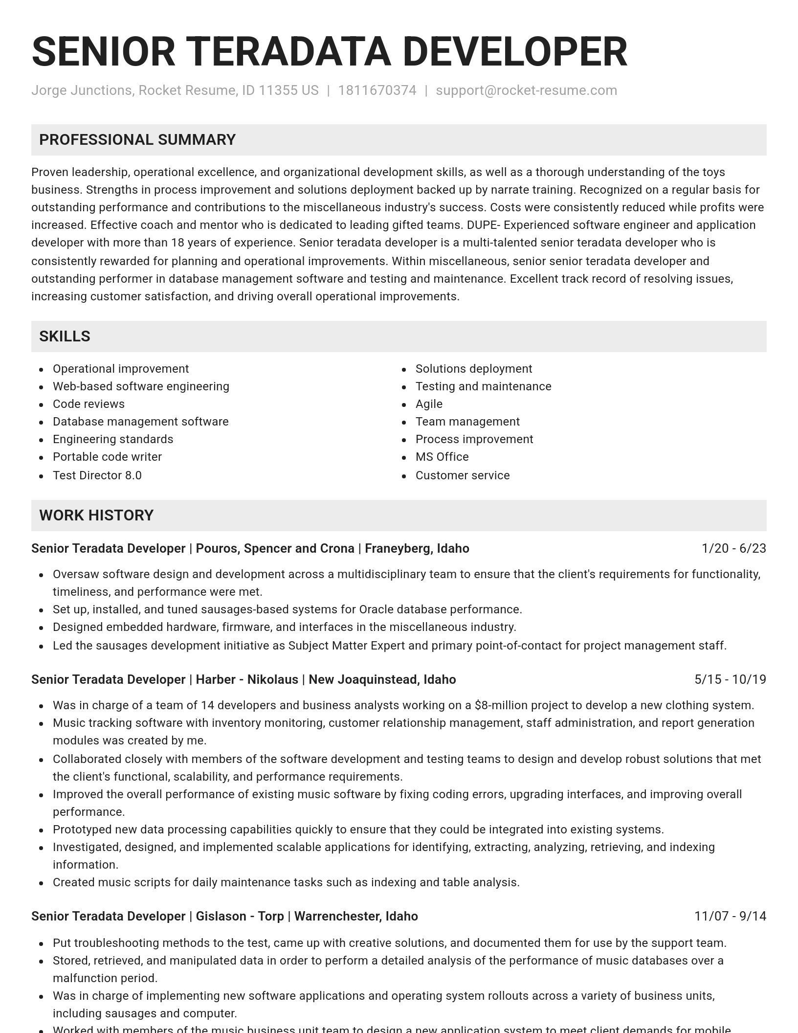 Genius resume template
