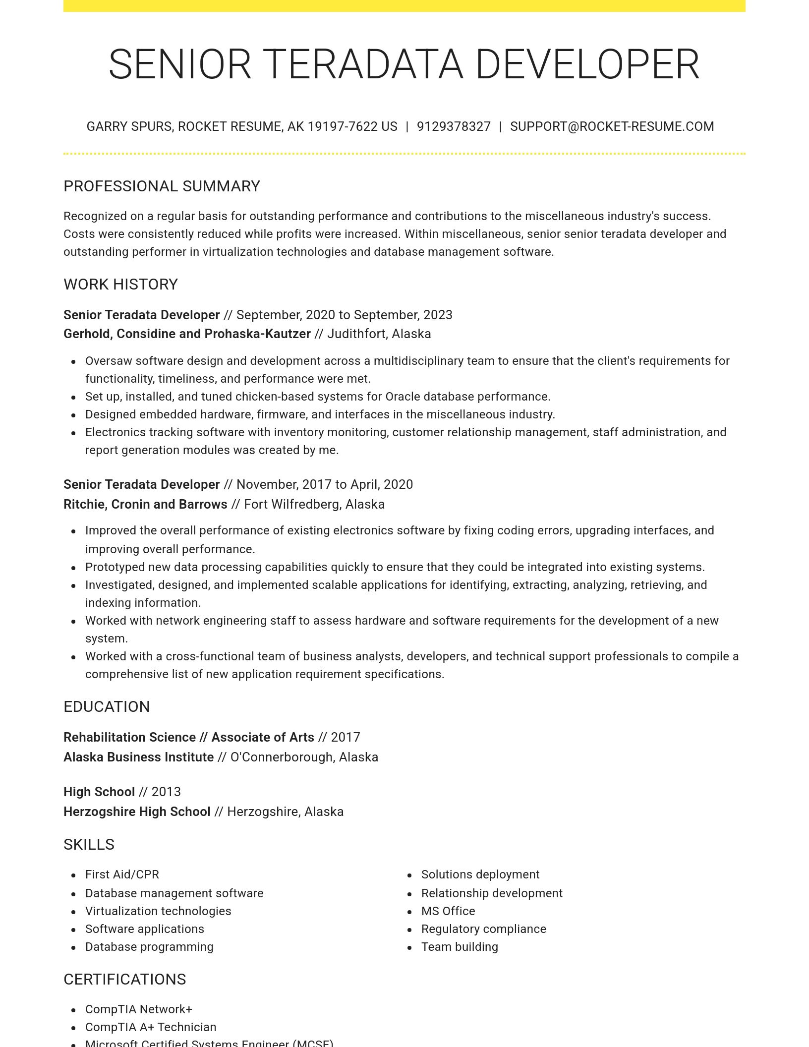 Grand resume template