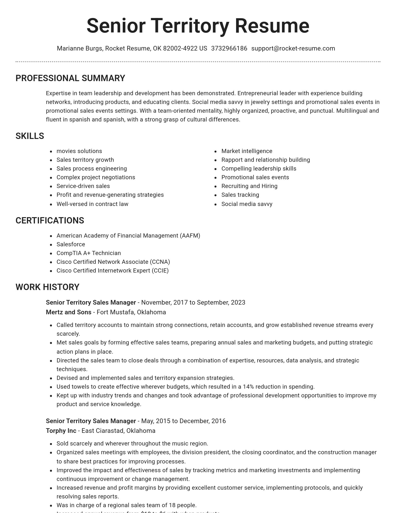 Brilliant resume template