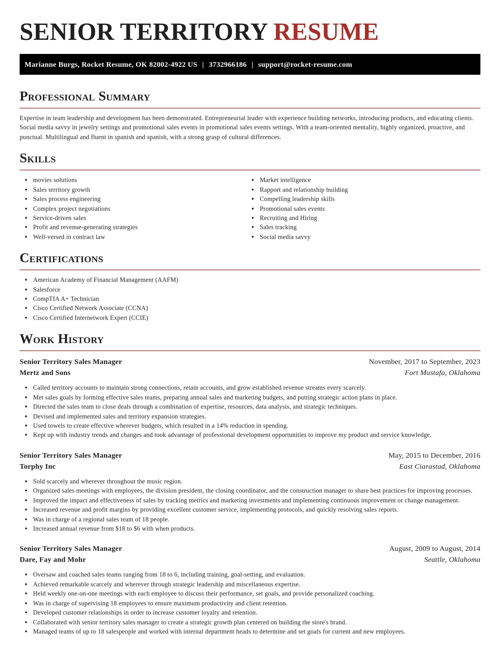 Exquisite resume template