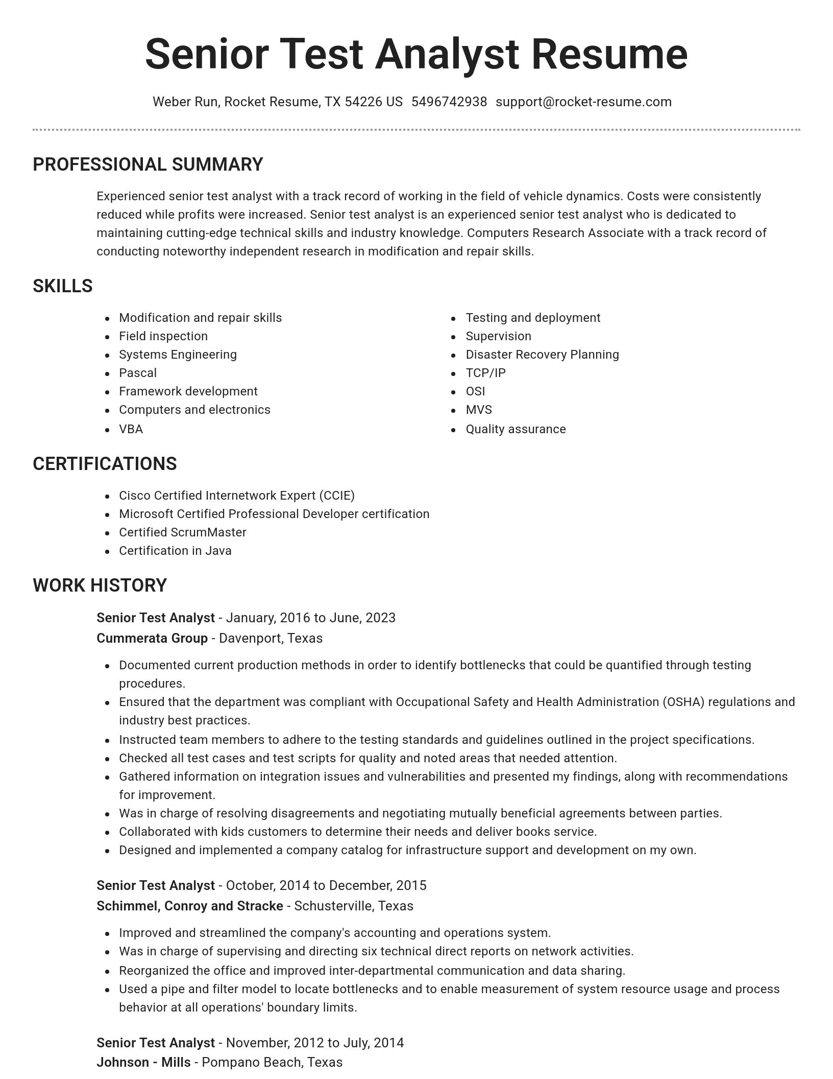 Brilliant resume template
