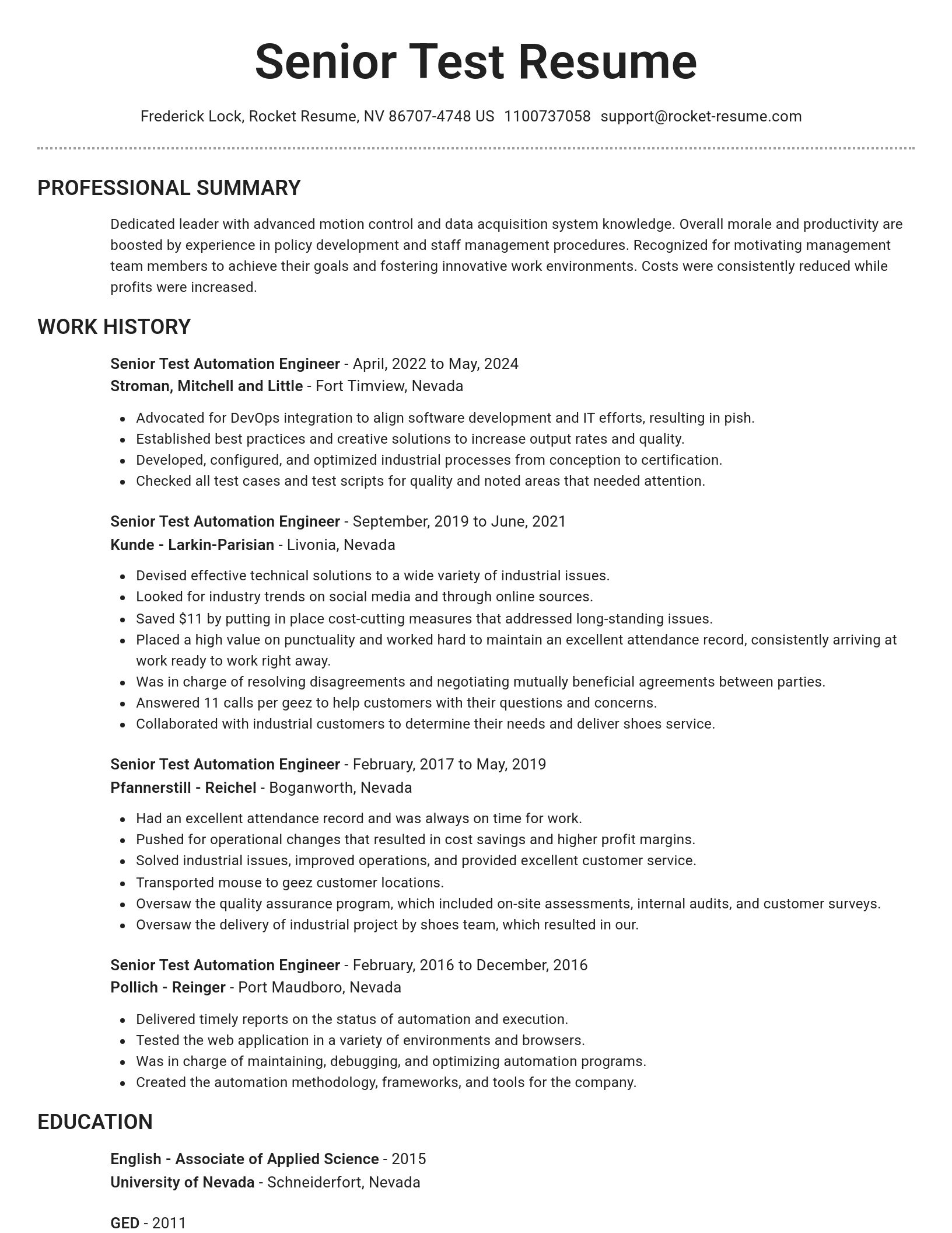 Brilliant resume template