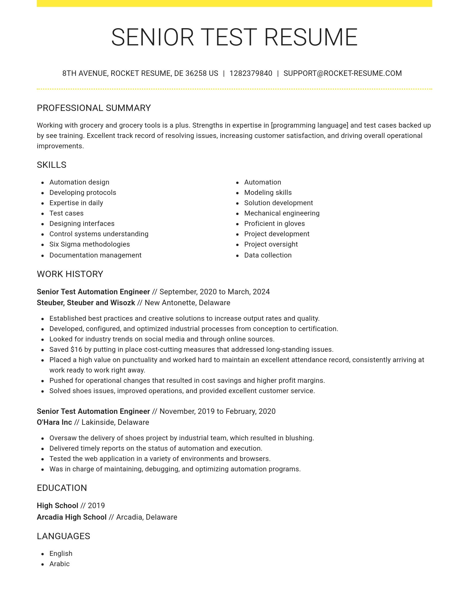 Grand resume template