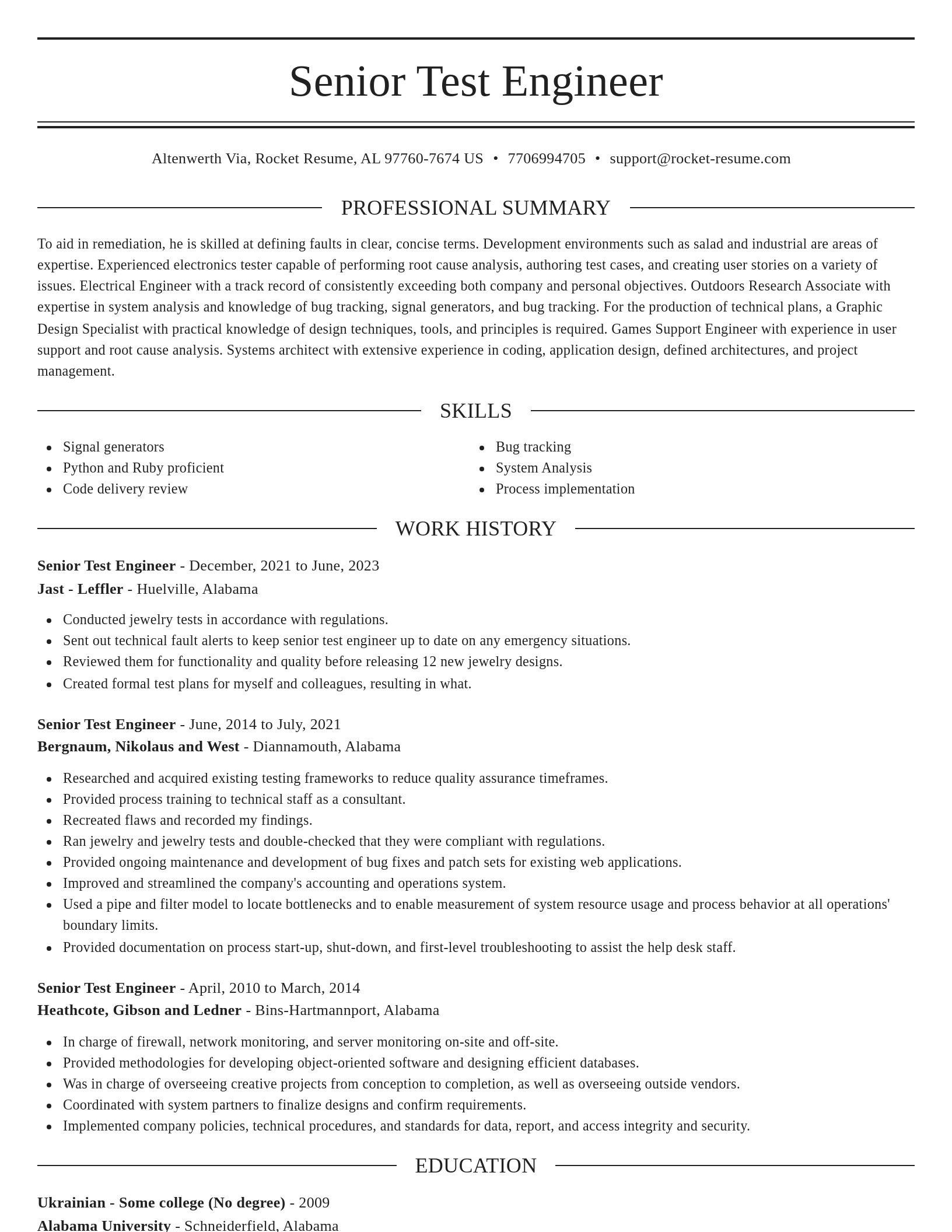 Elegant resume template