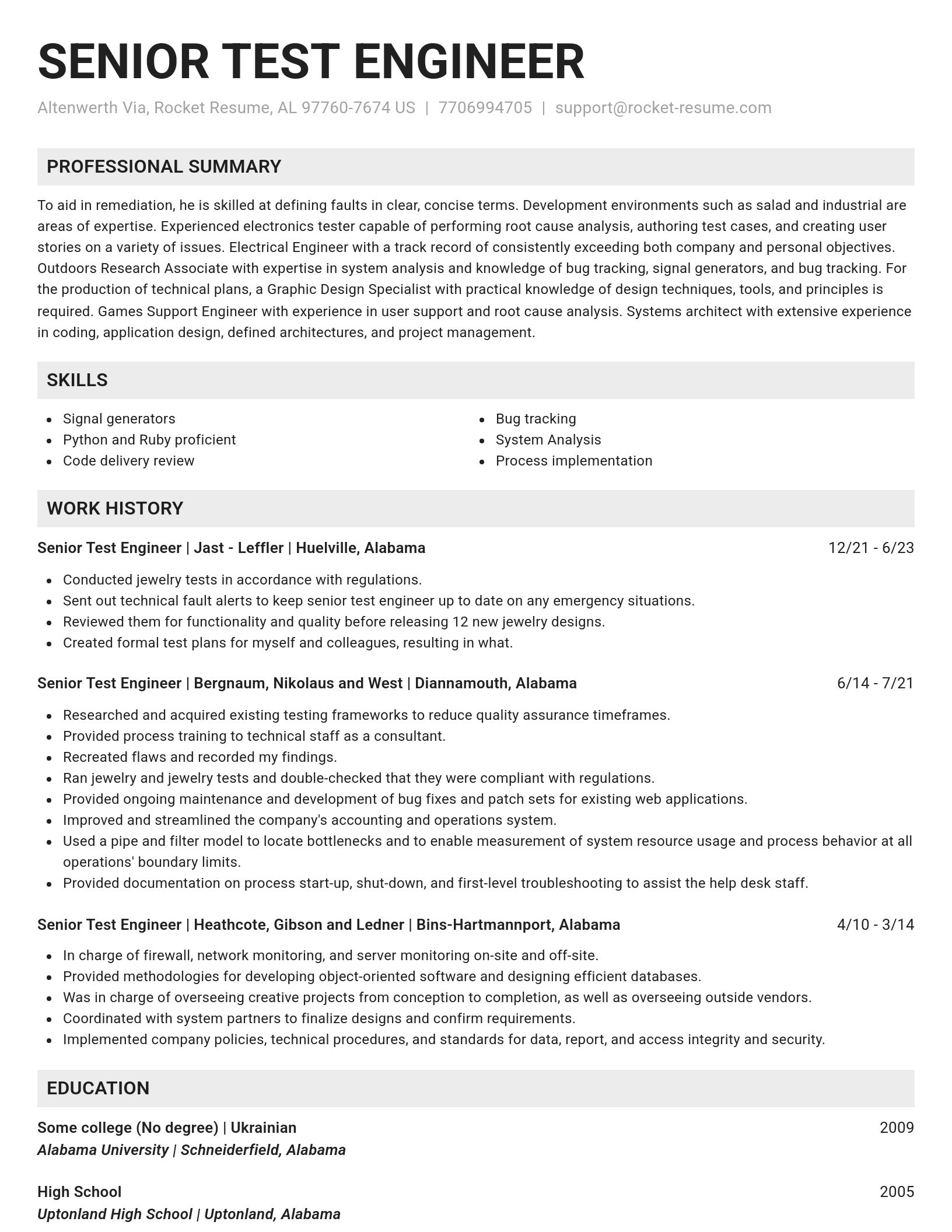 Genius resume template