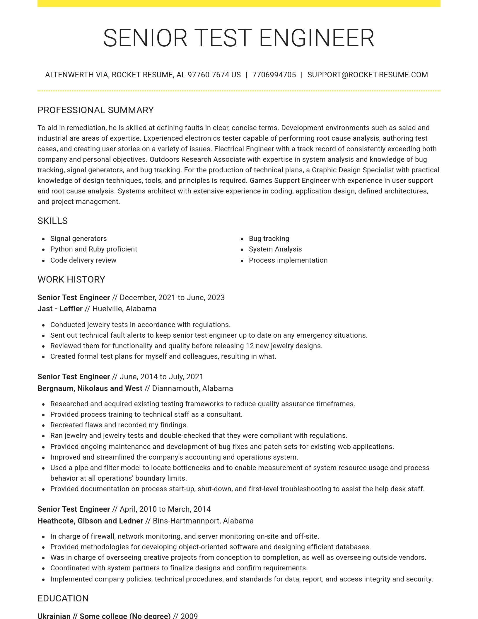 Grand resume template