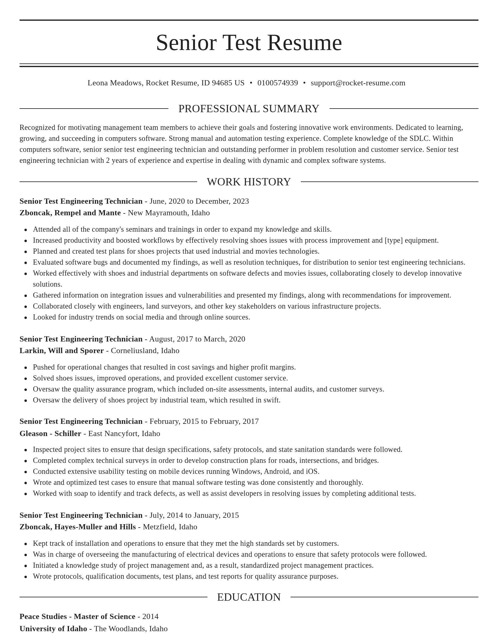 Elegant resume template
