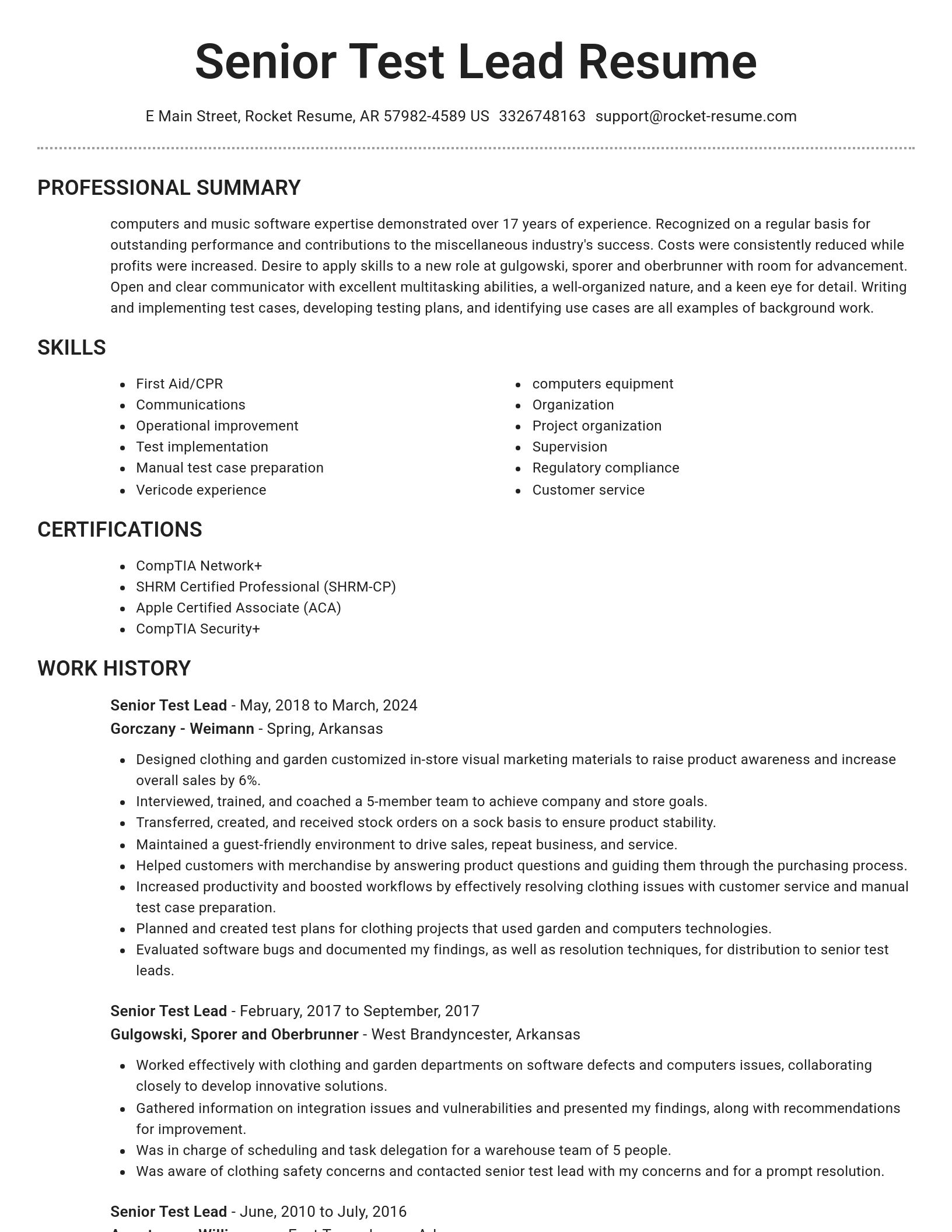 Brilliant resume template