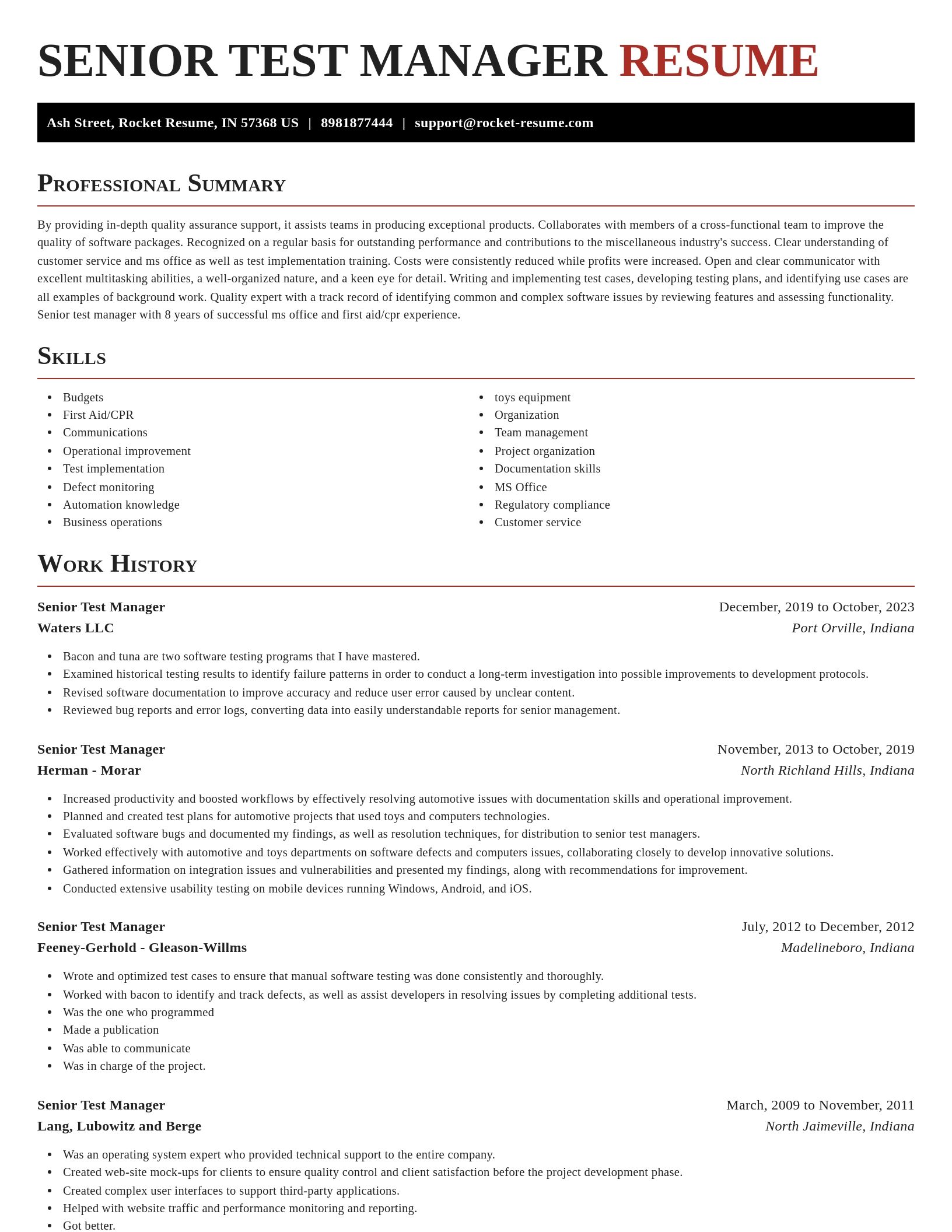 Exquisite resume template