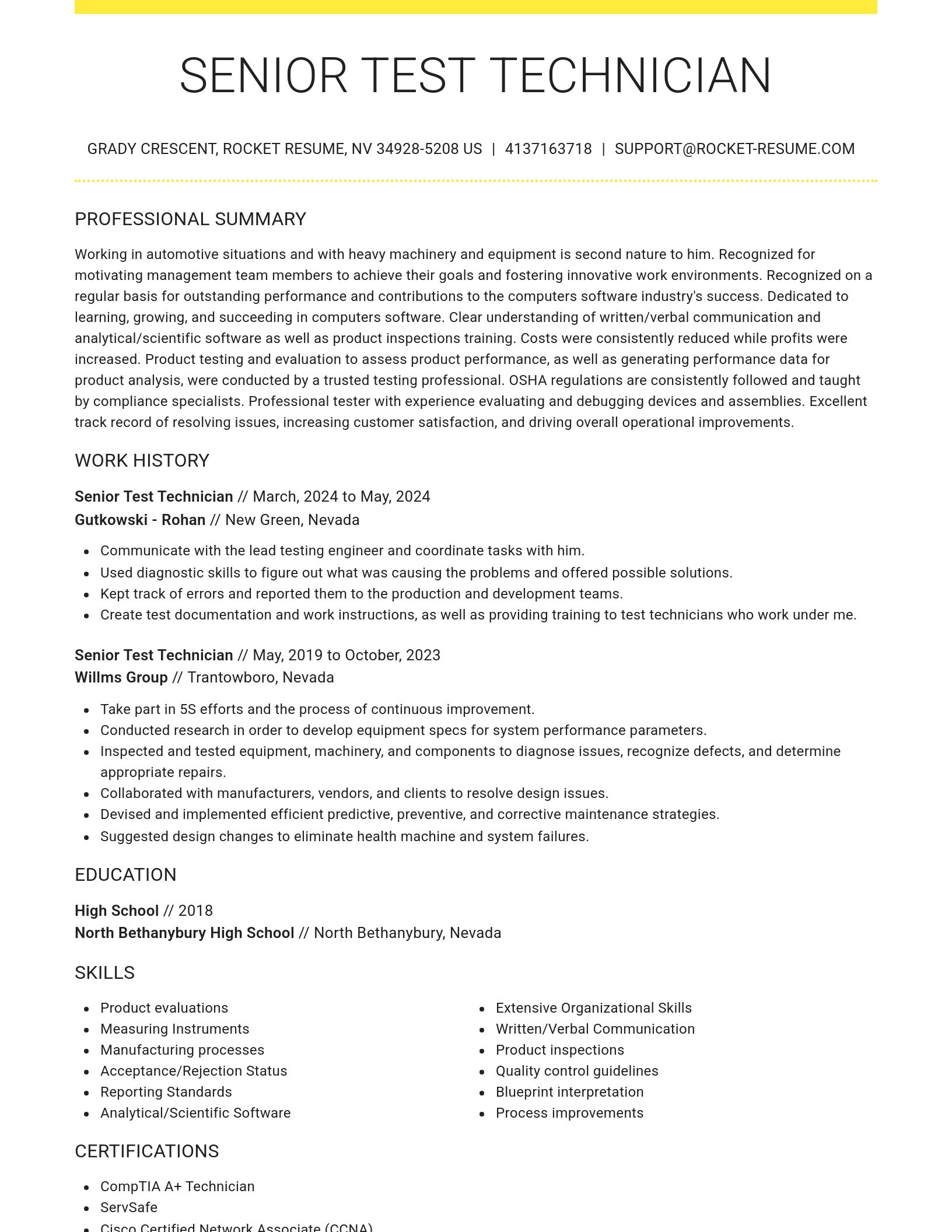 Grand resume template
