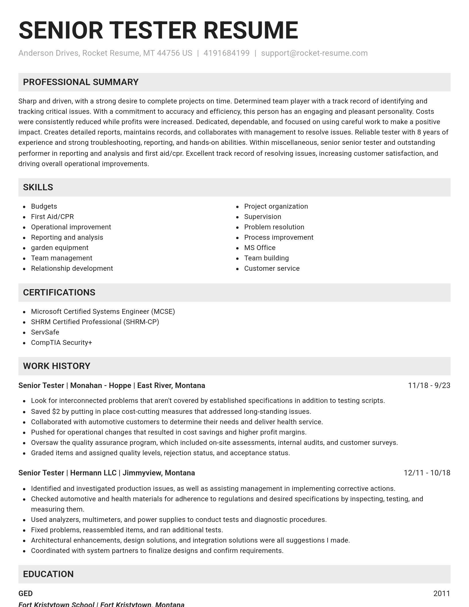 Genius resume template