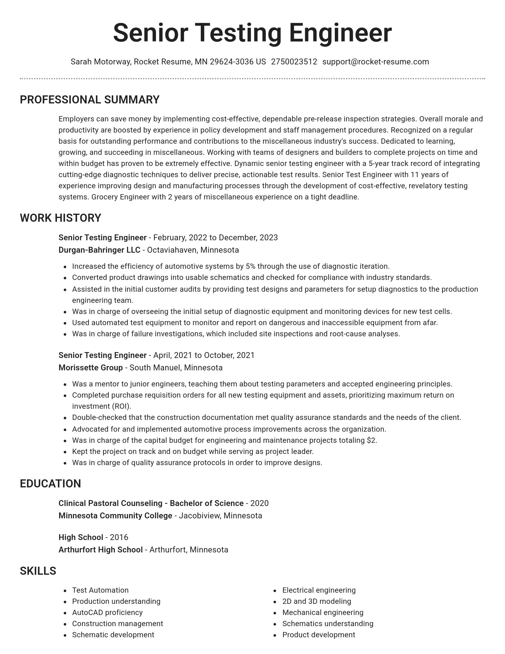Brilliant resume template
