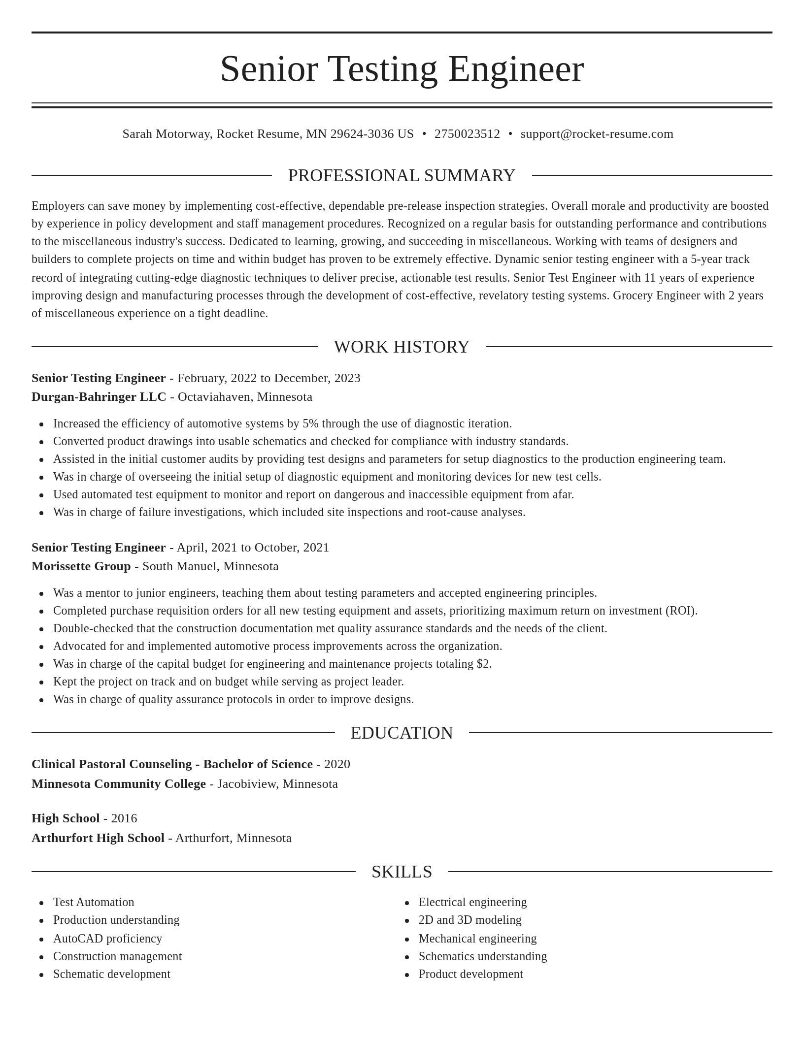 Elegant resume template