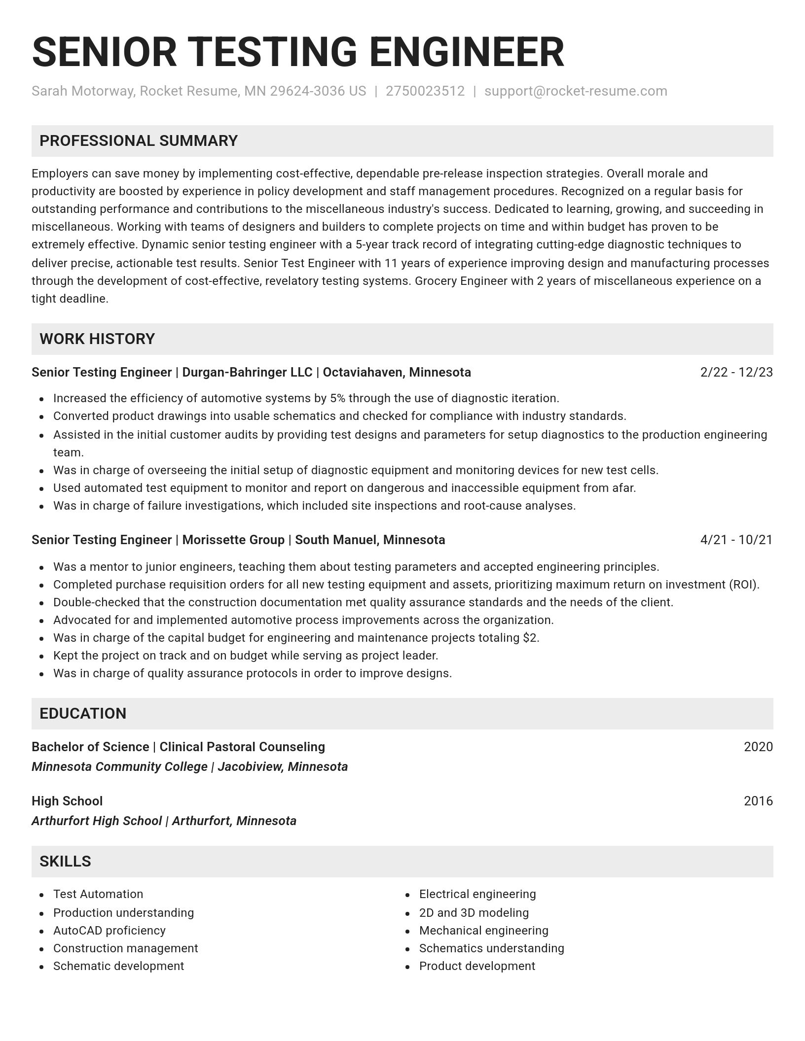 Genius resume template