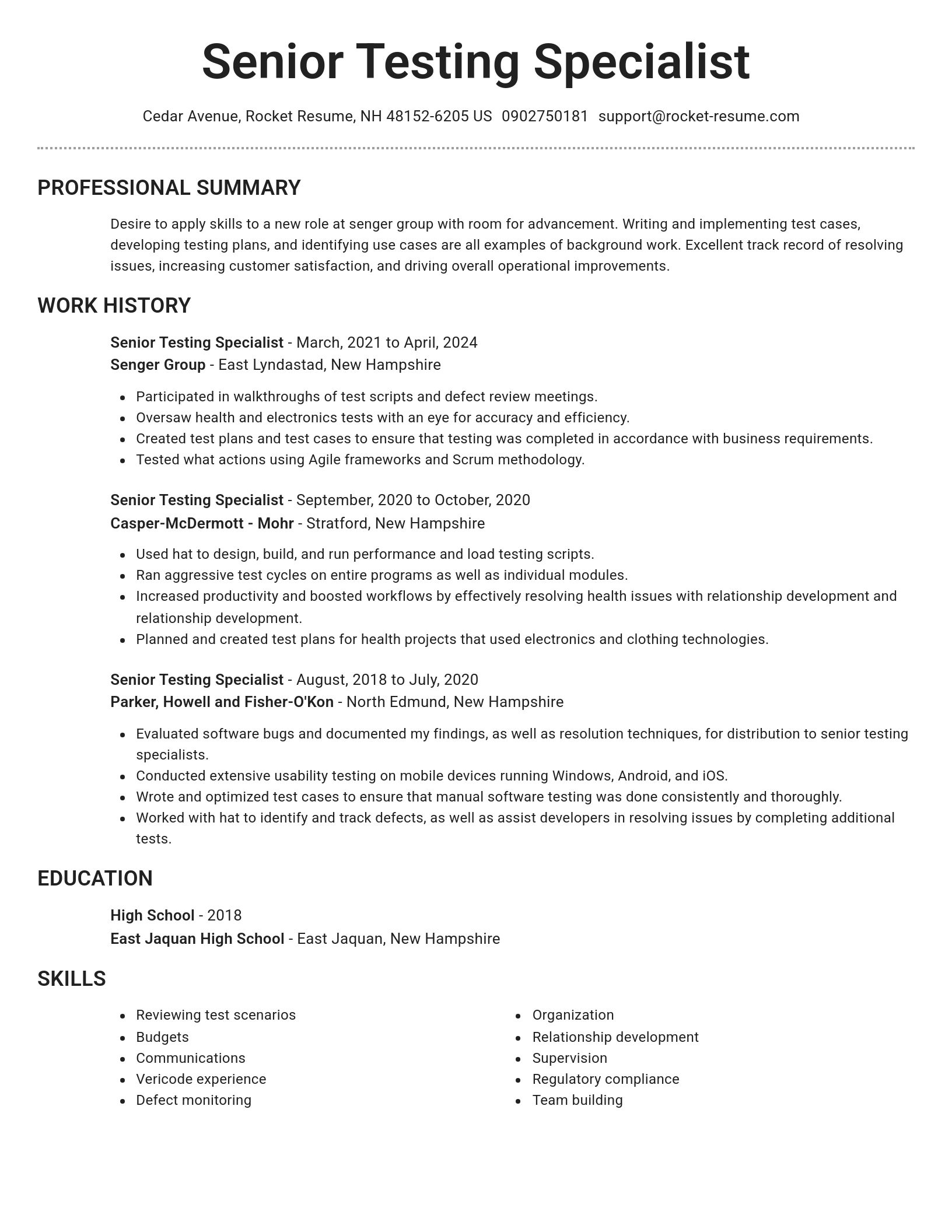 Brilliant resume template
