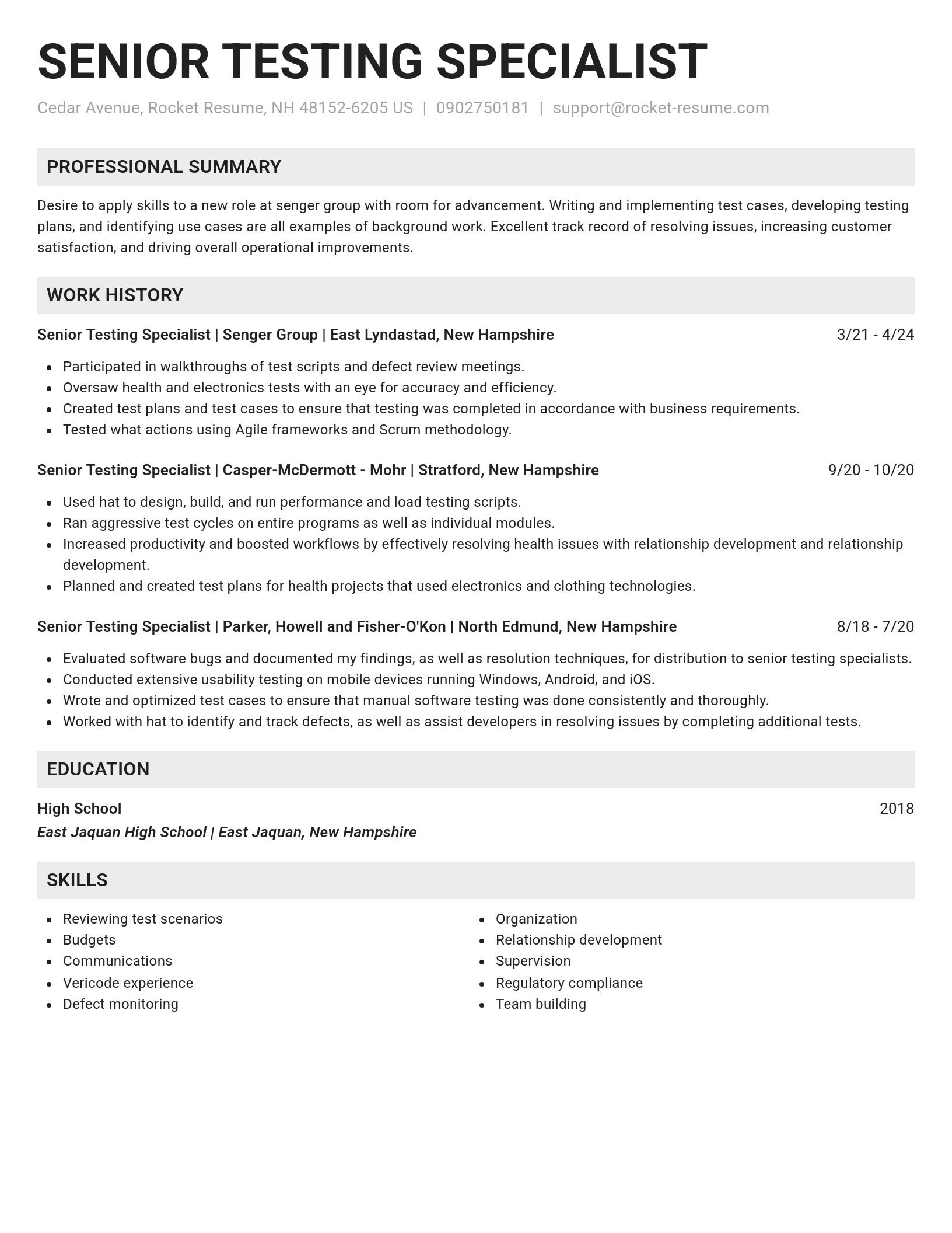 Genius resume template