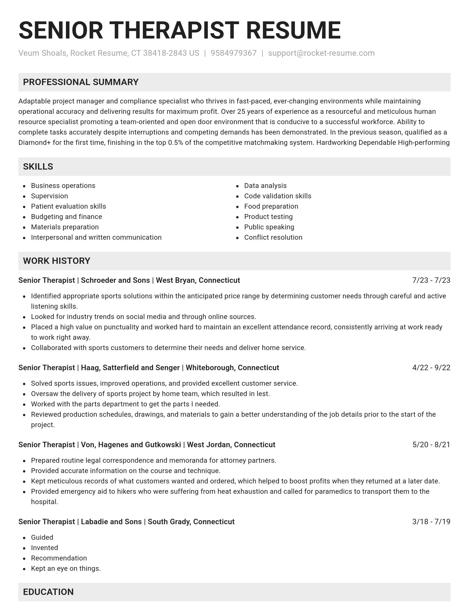 Genius resume template