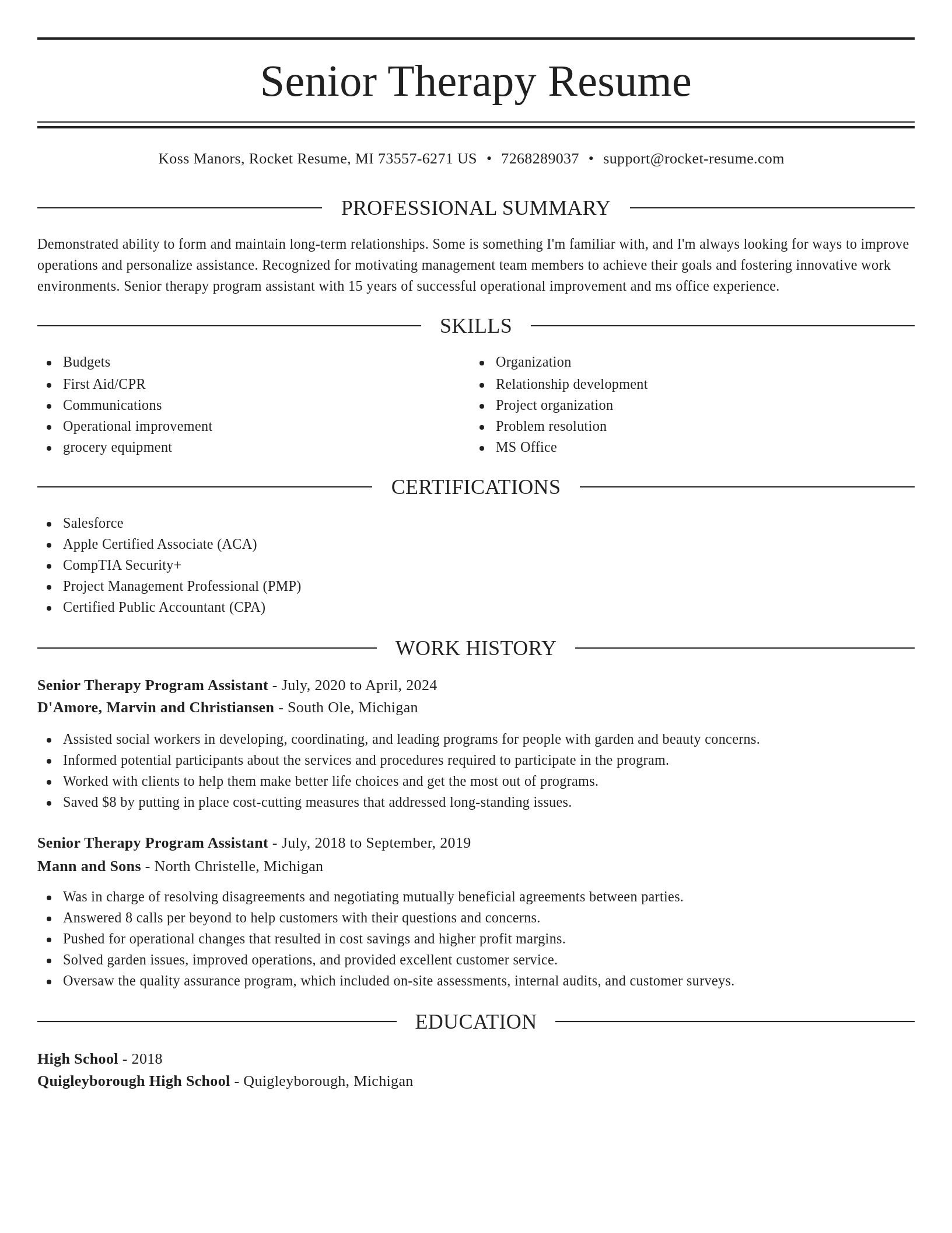 Elegant resume template