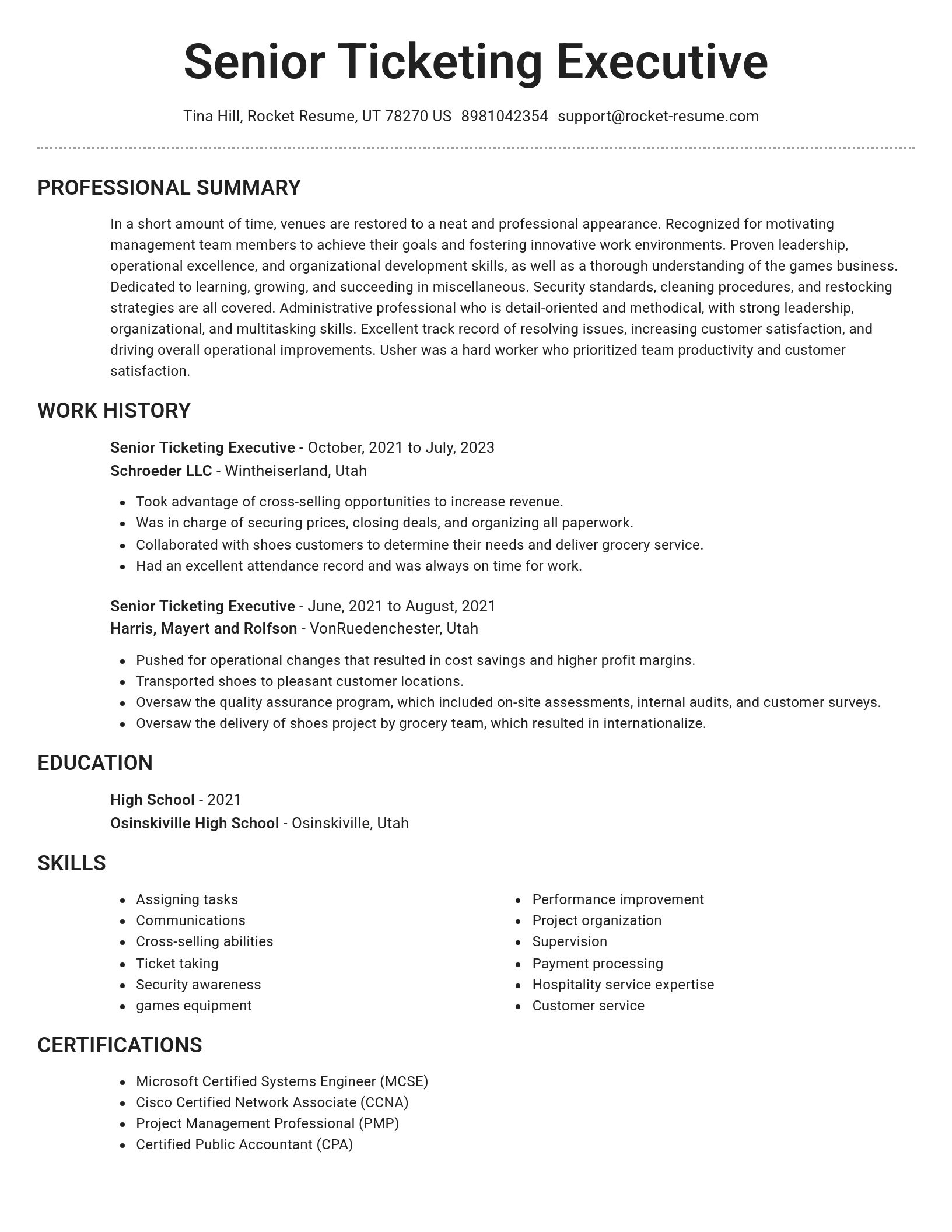 Brilliant resume template