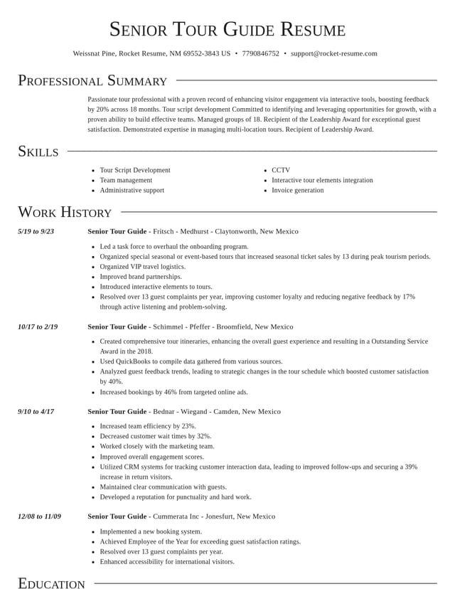 Director resume template
