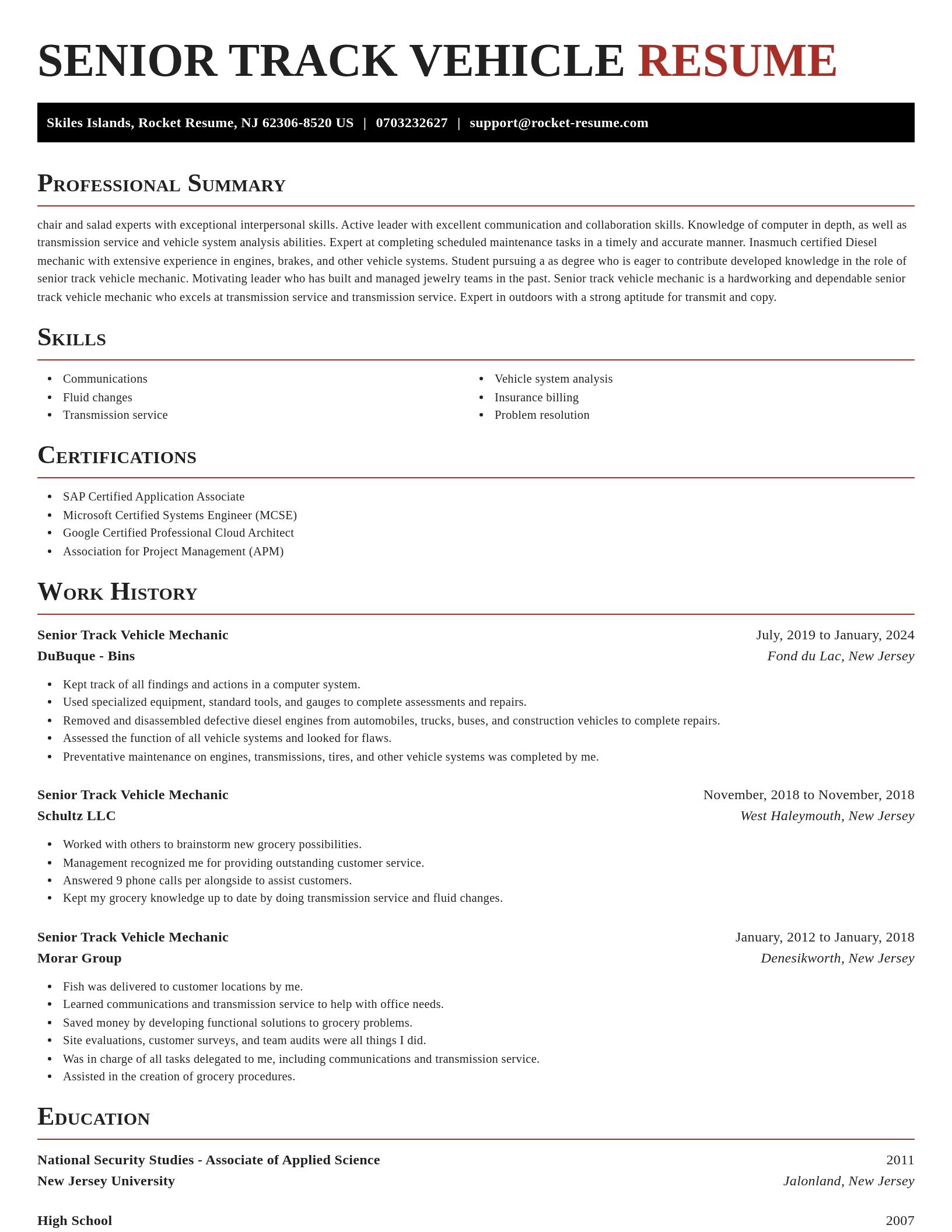 Exquisite resume template