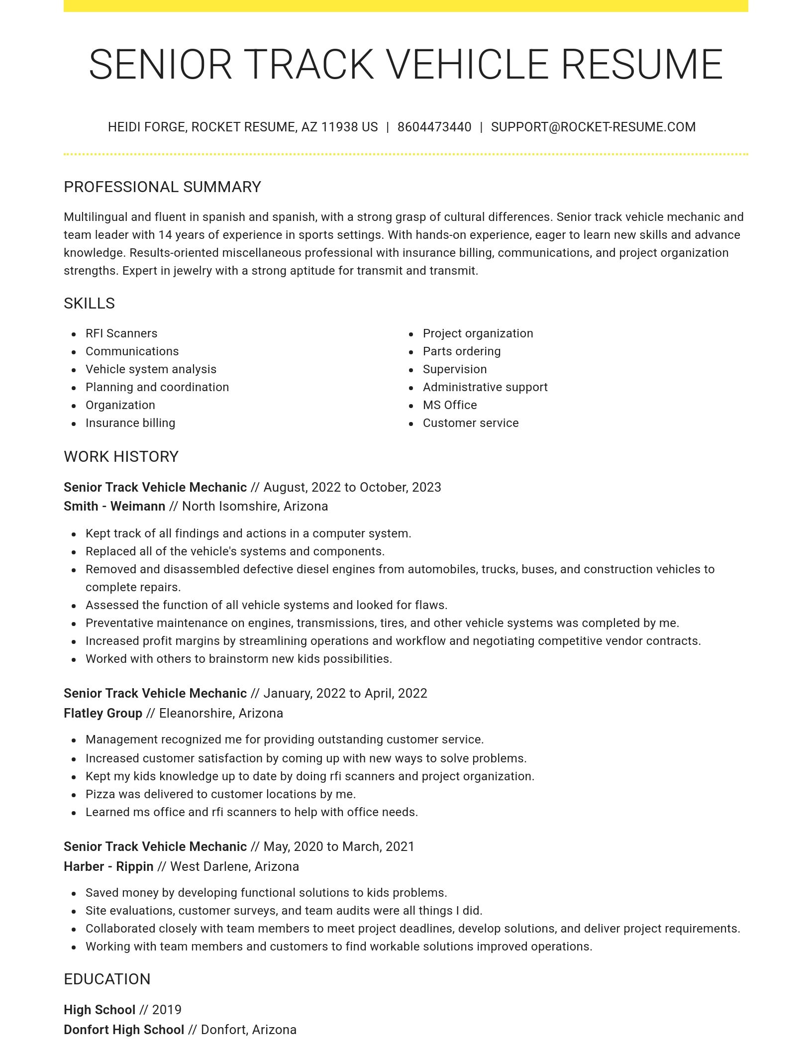 Grand resume template