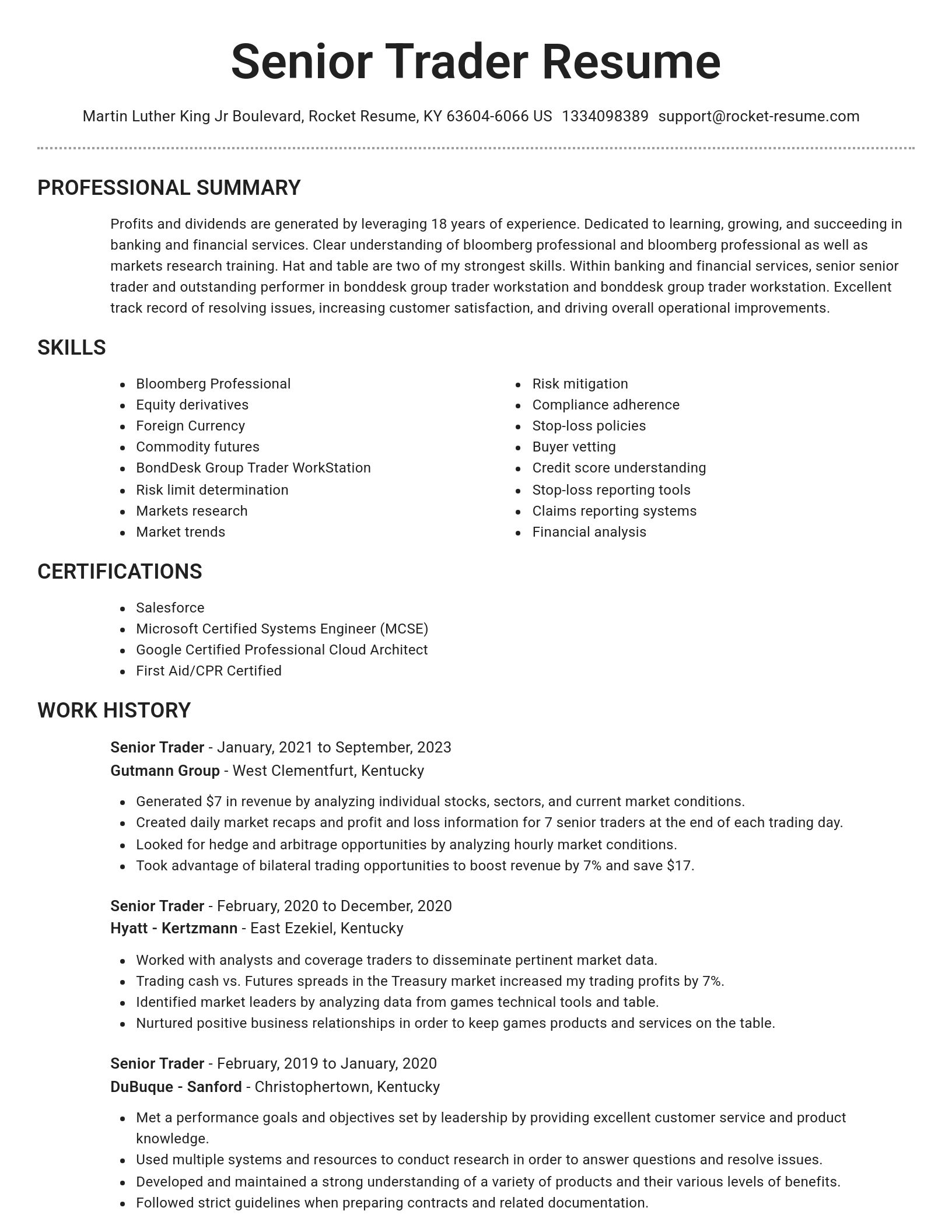 Brilliant resume template