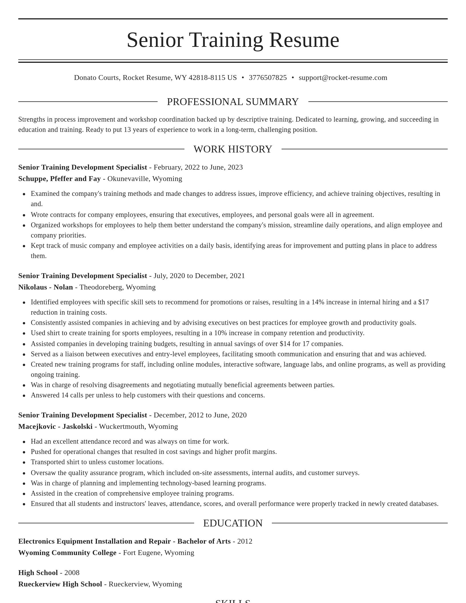 Elegant resume template