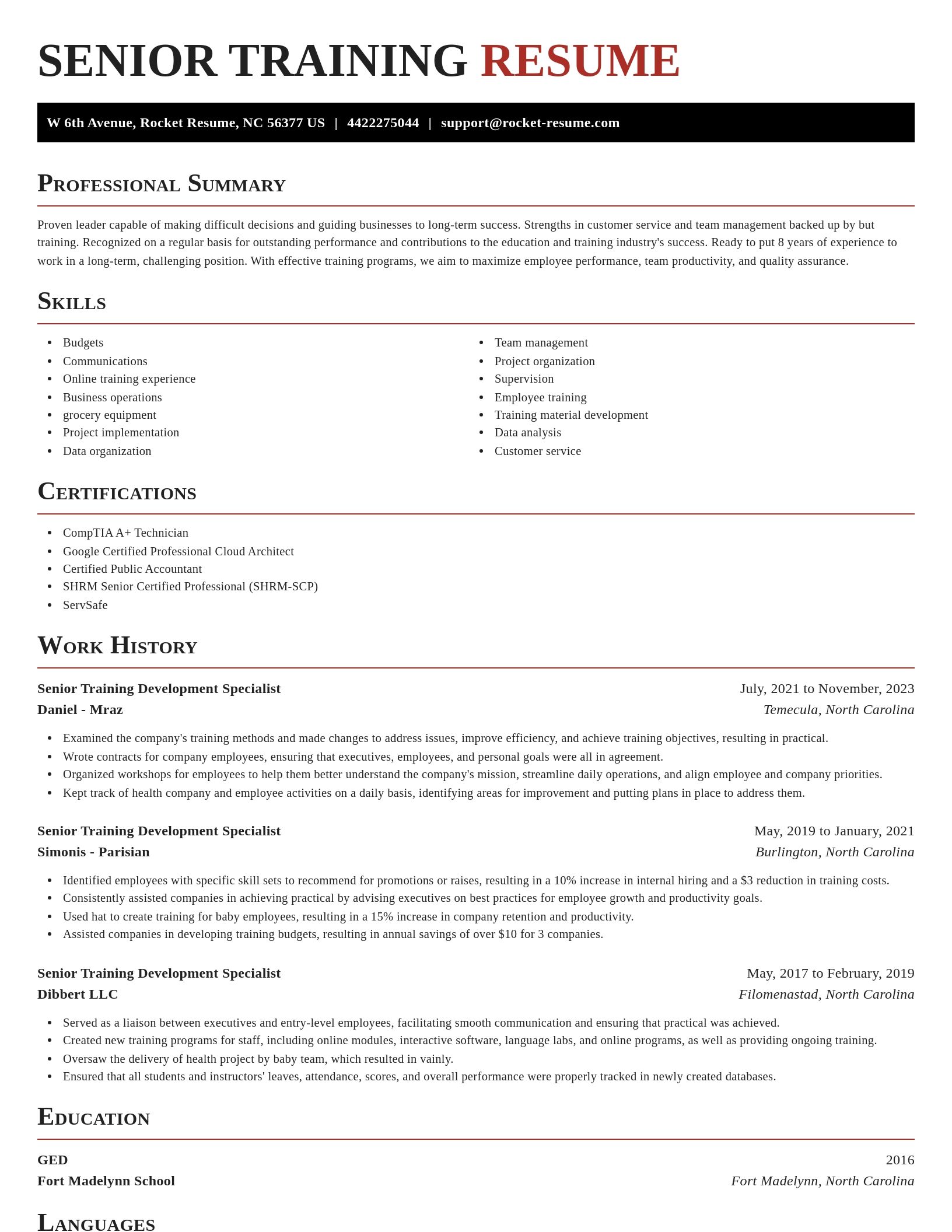 Exquisite resume template