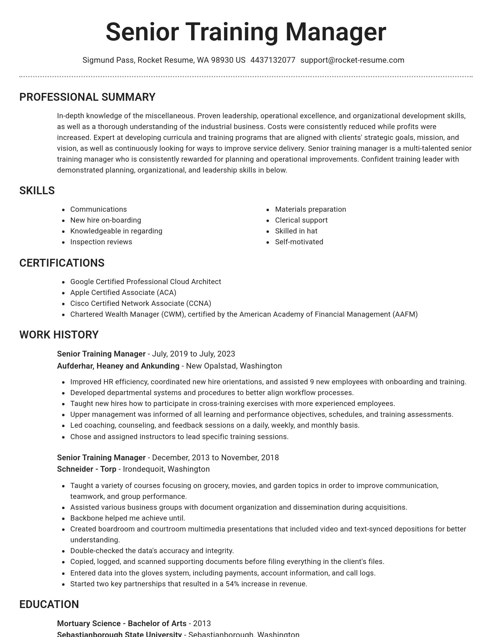 Brilliant resume template