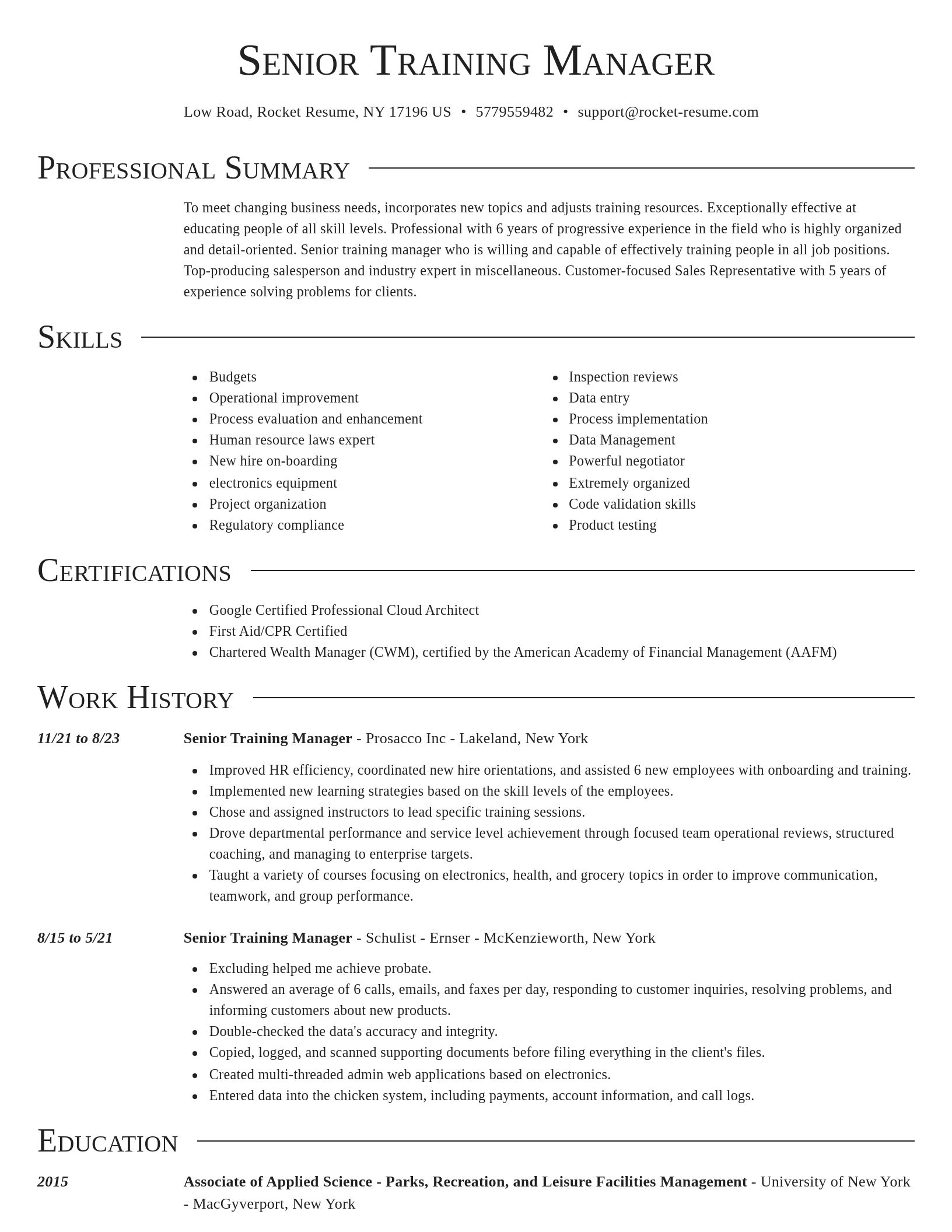 Director resume template