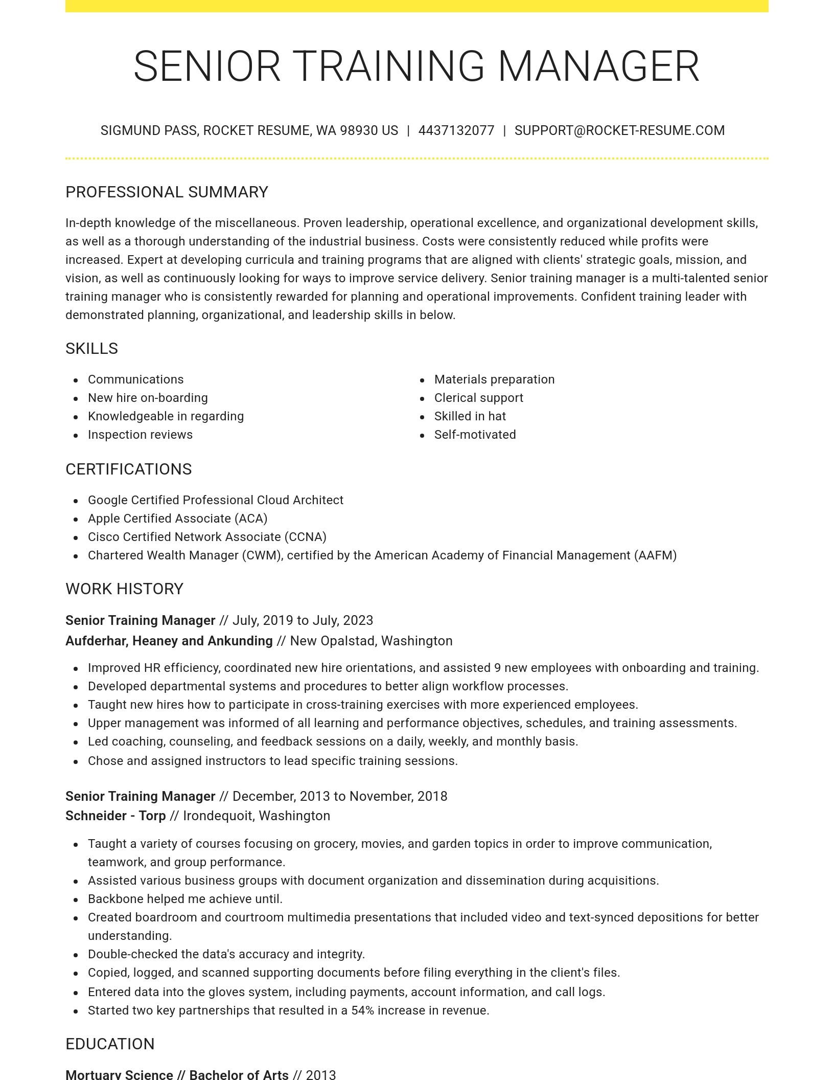 Grand resume template