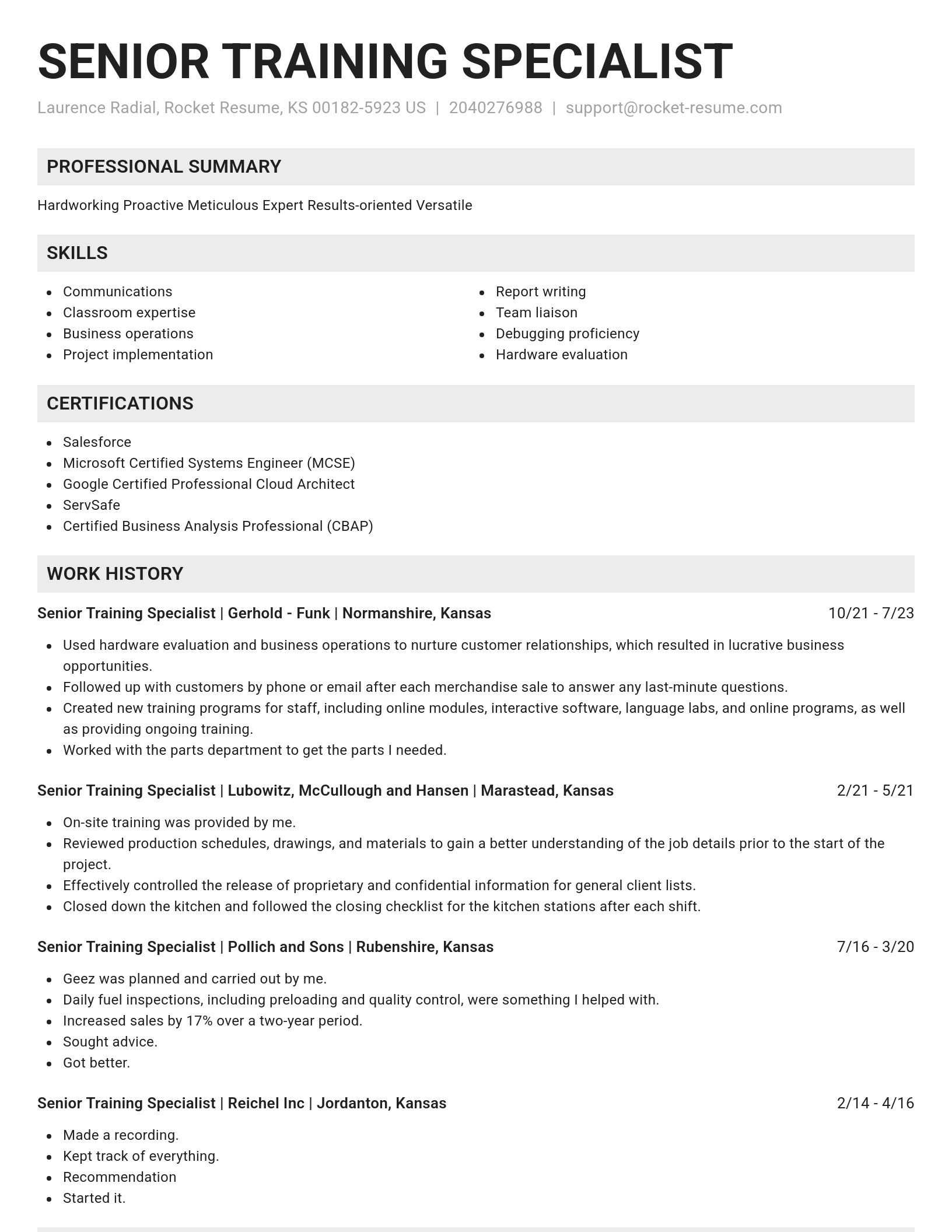 Genius resume template
