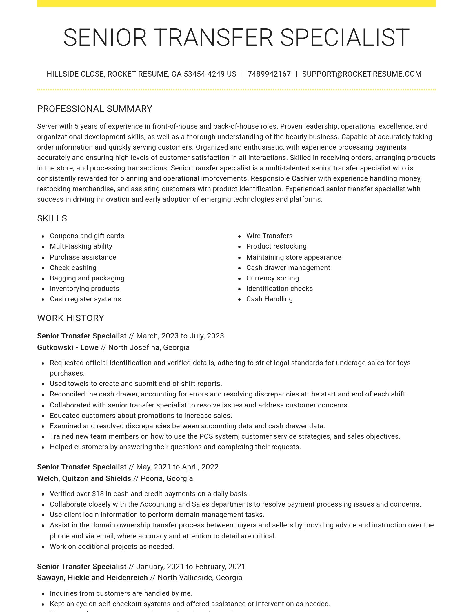 Grand resume template