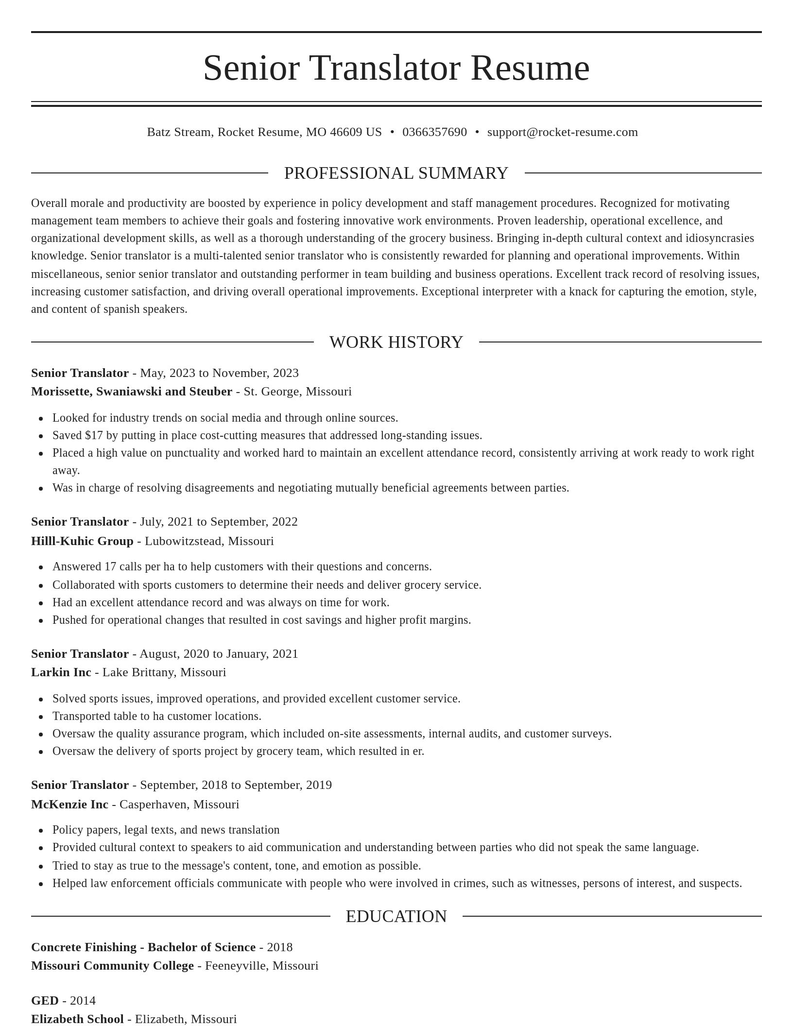 Elegant resume template