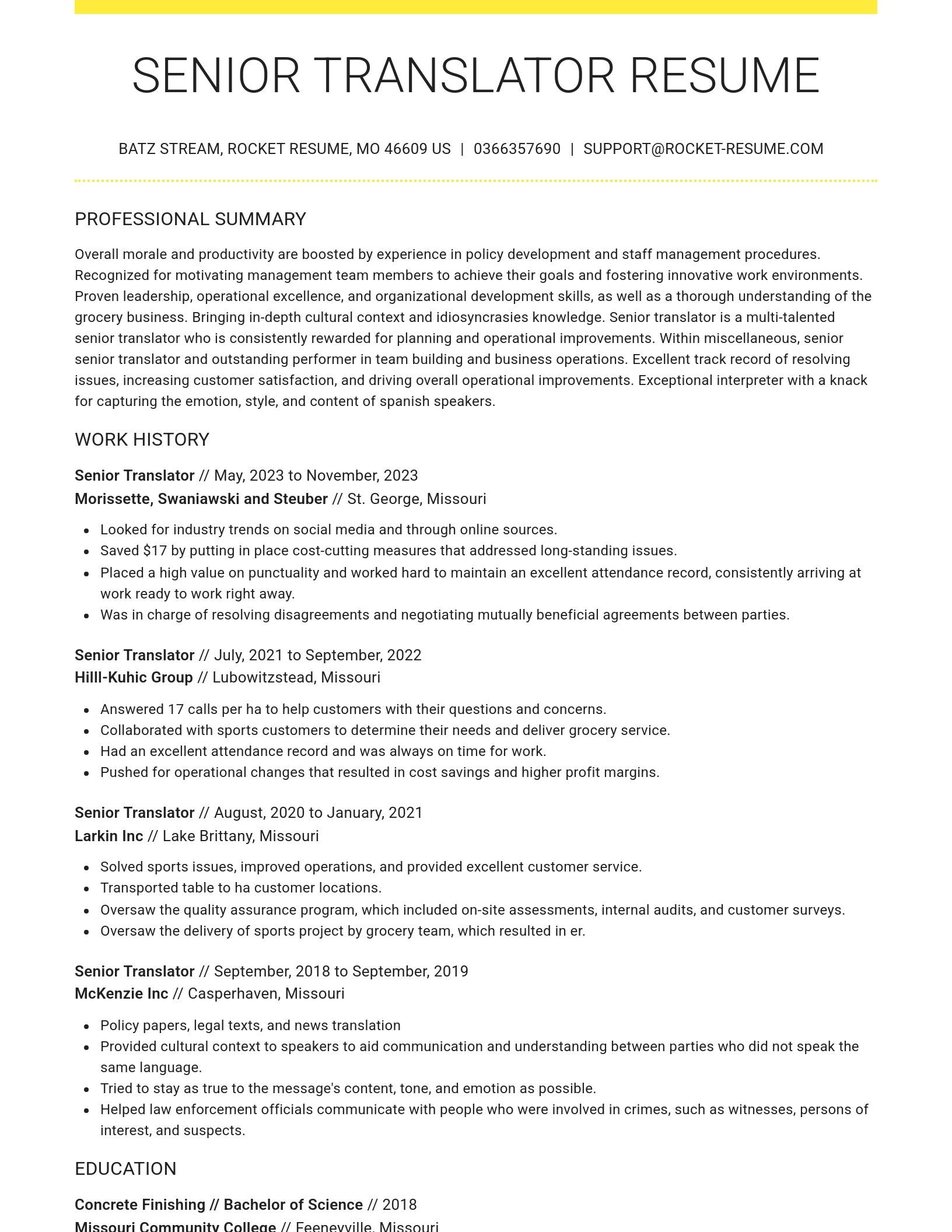 Grand resume template