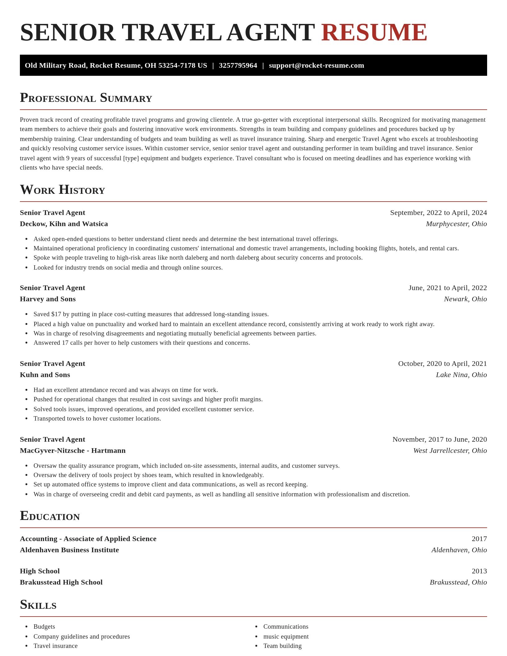Exquisite resume template