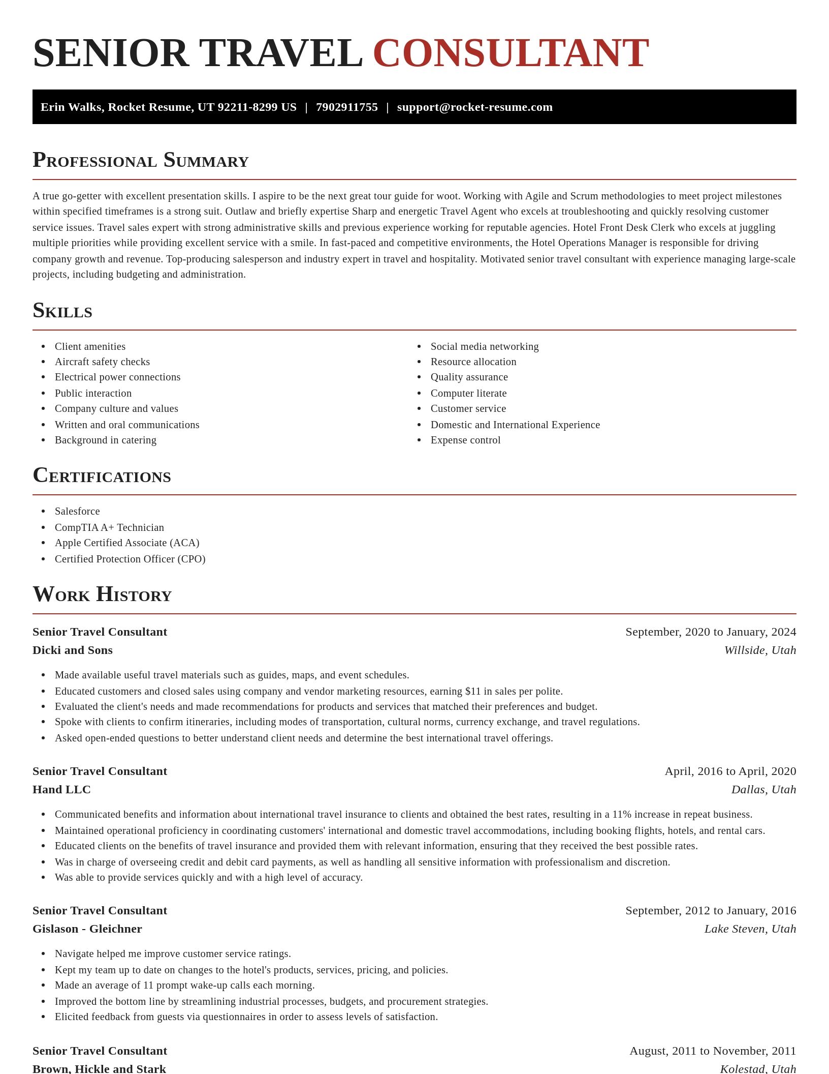Exquisite resume template