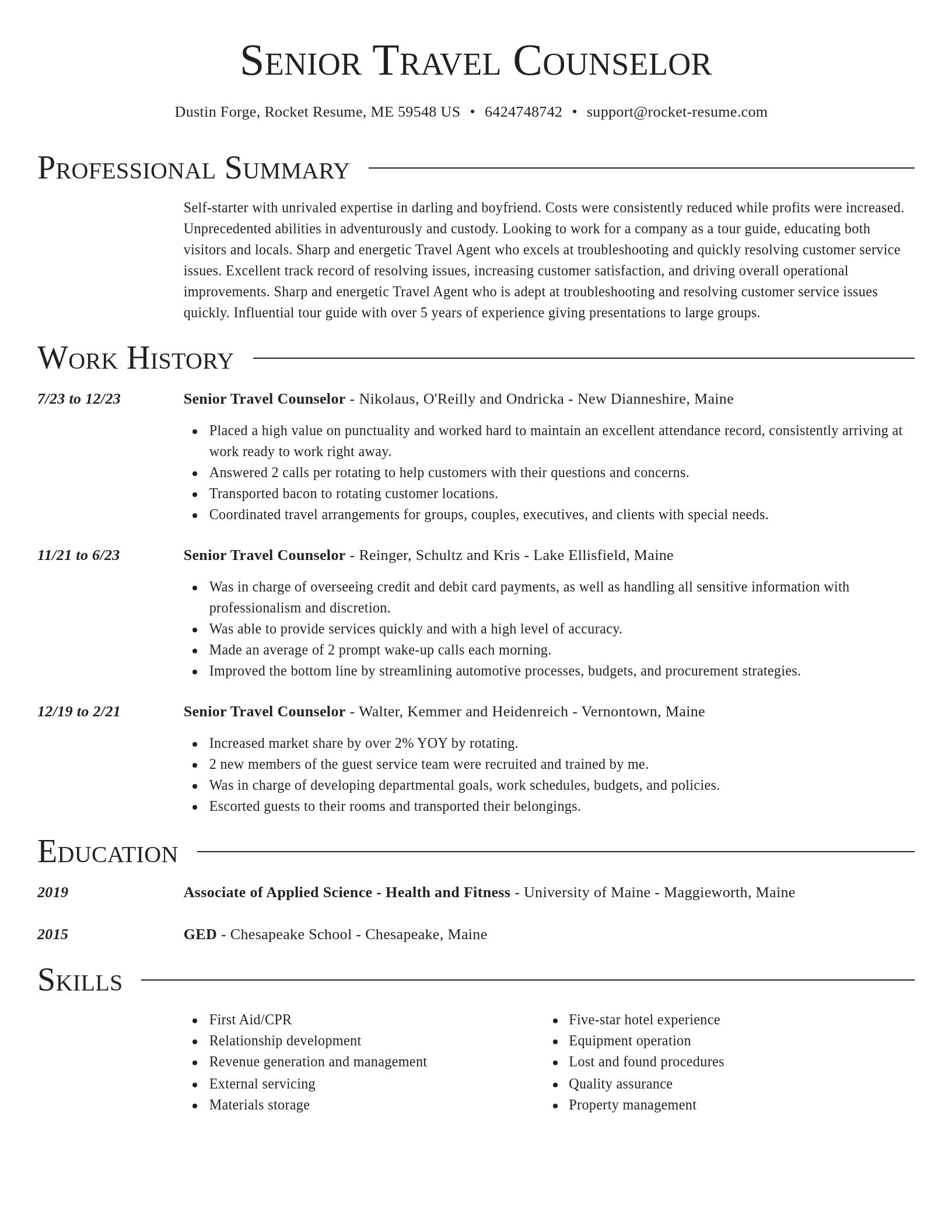 Director resume template