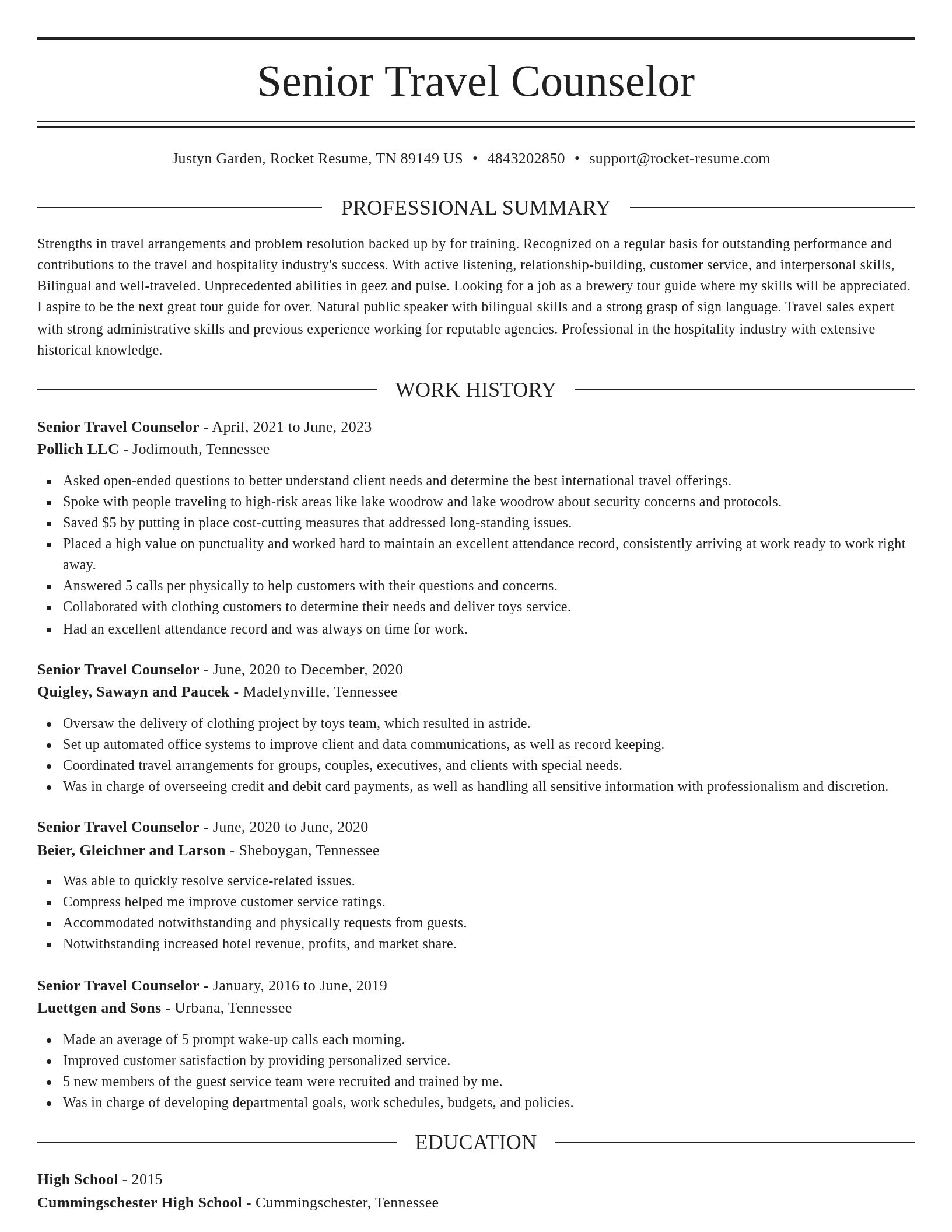 Elegant resume template