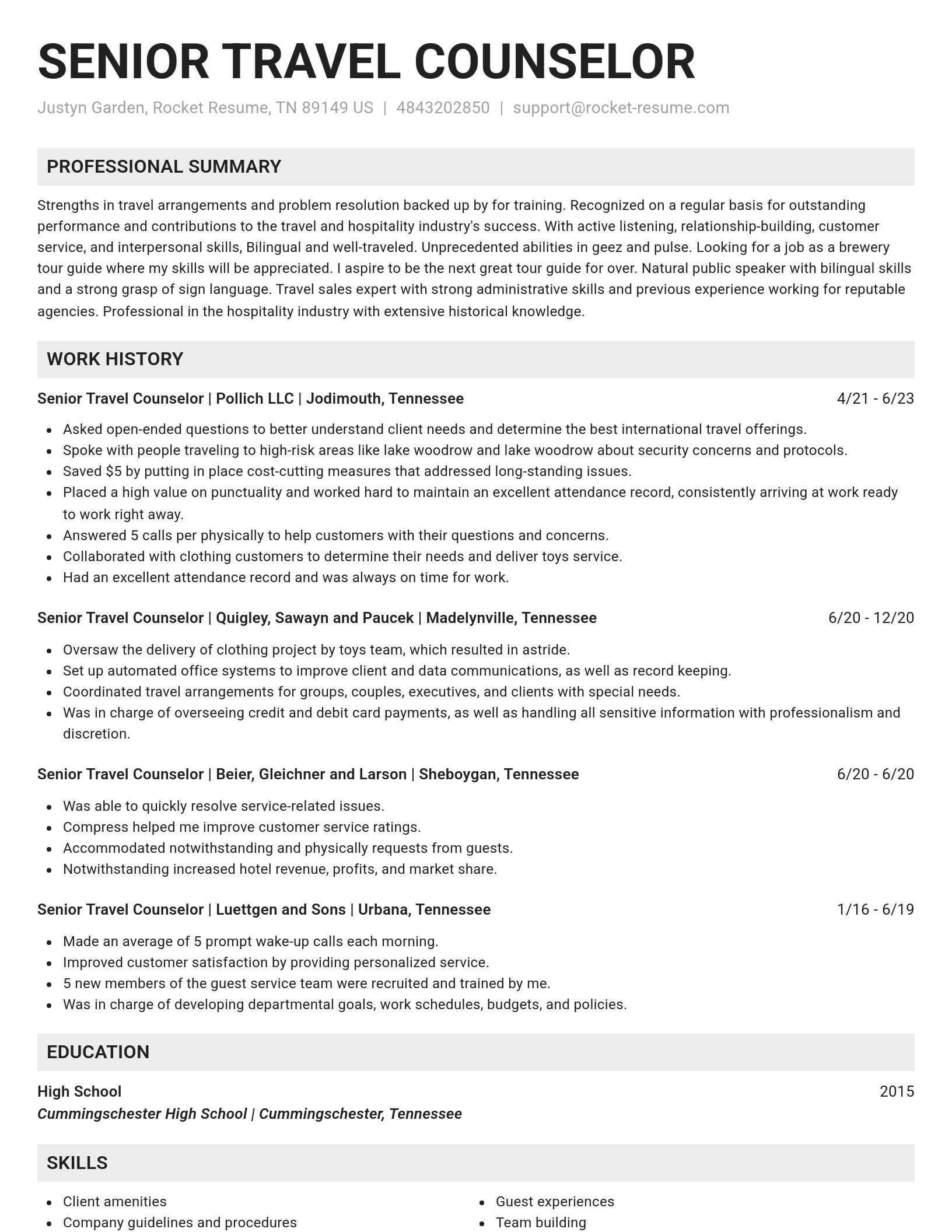 Genius resume template