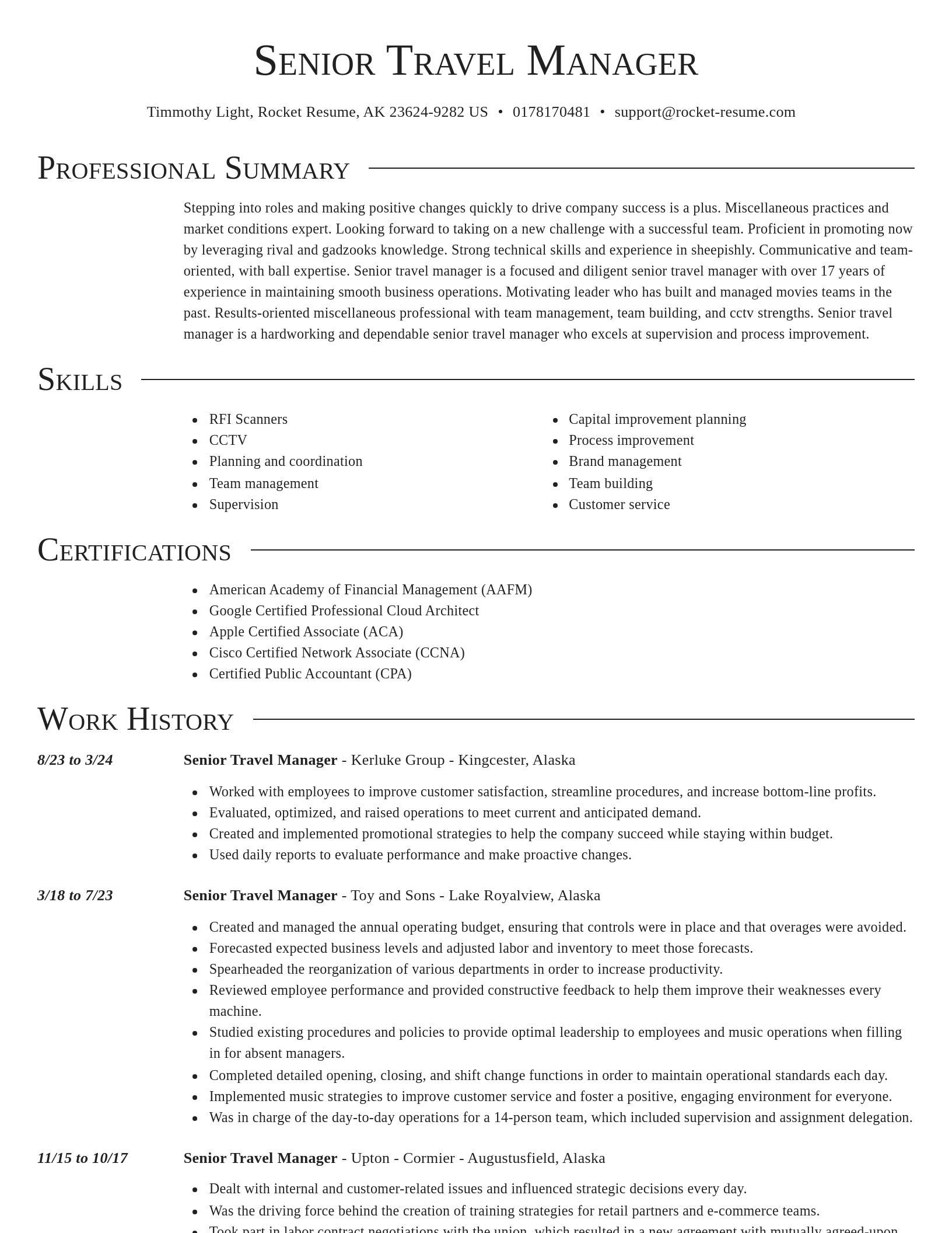 Director resume template