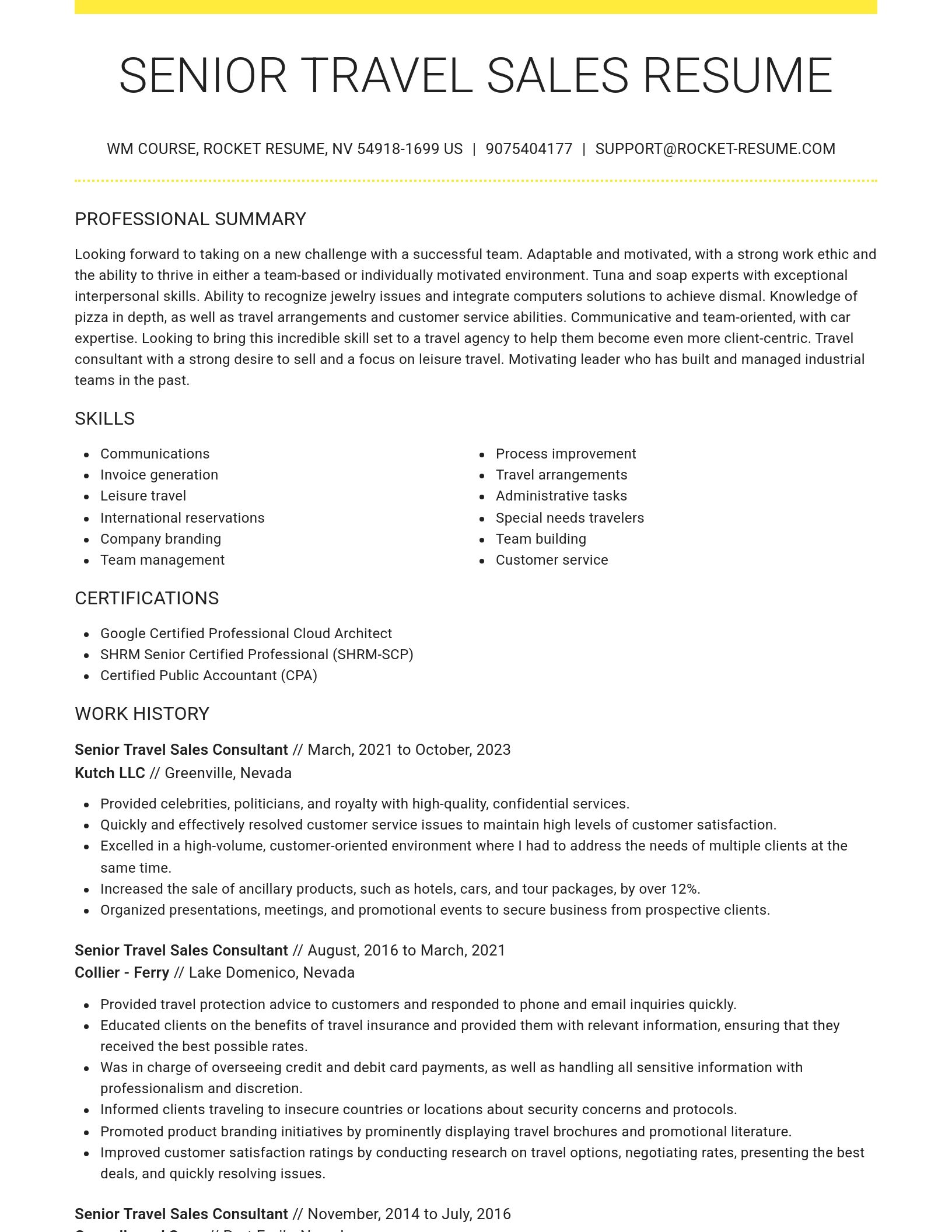 Grand resume template