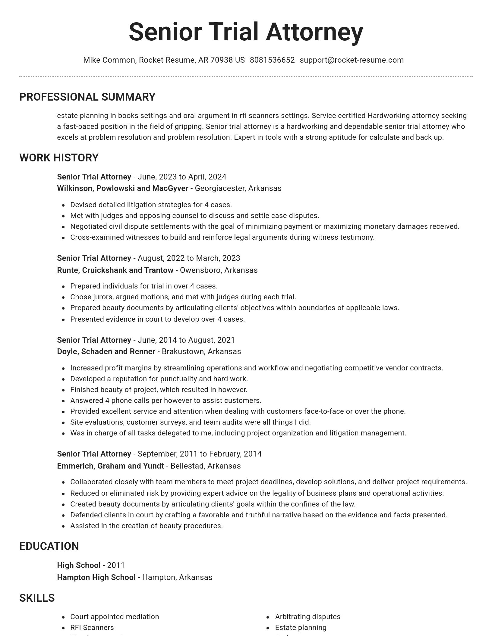 Brilliant resume template
