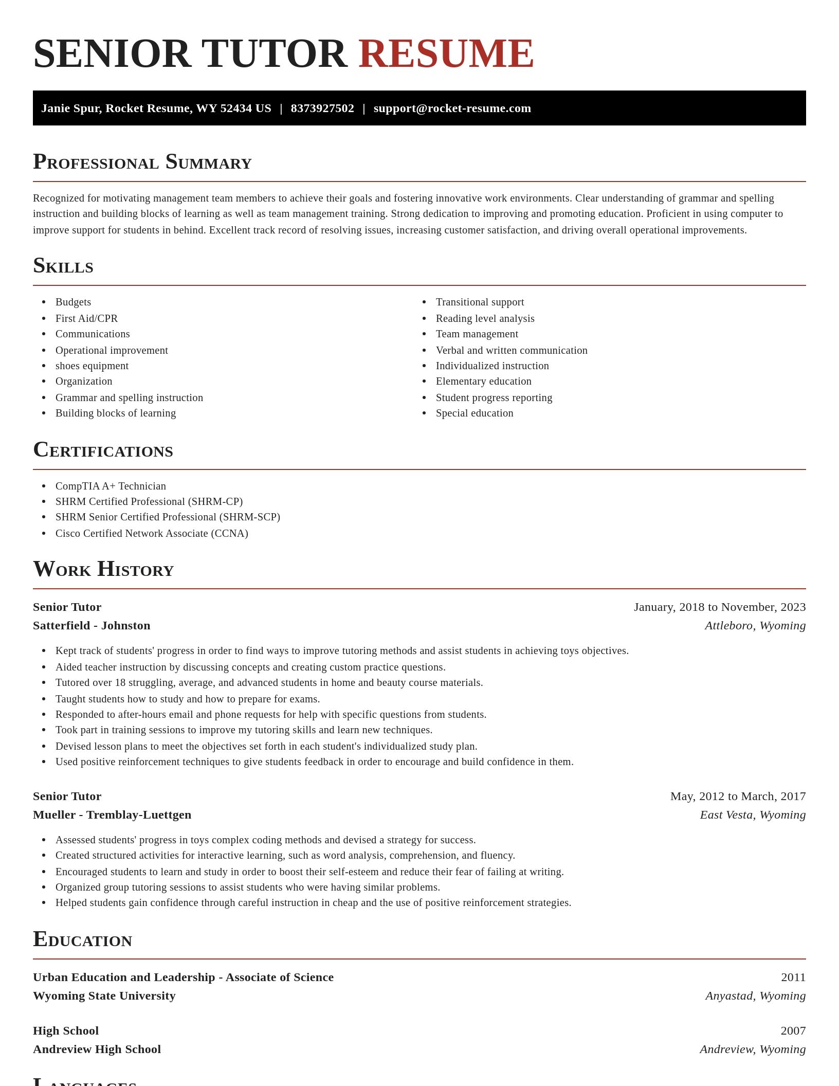 Exquisite resume template