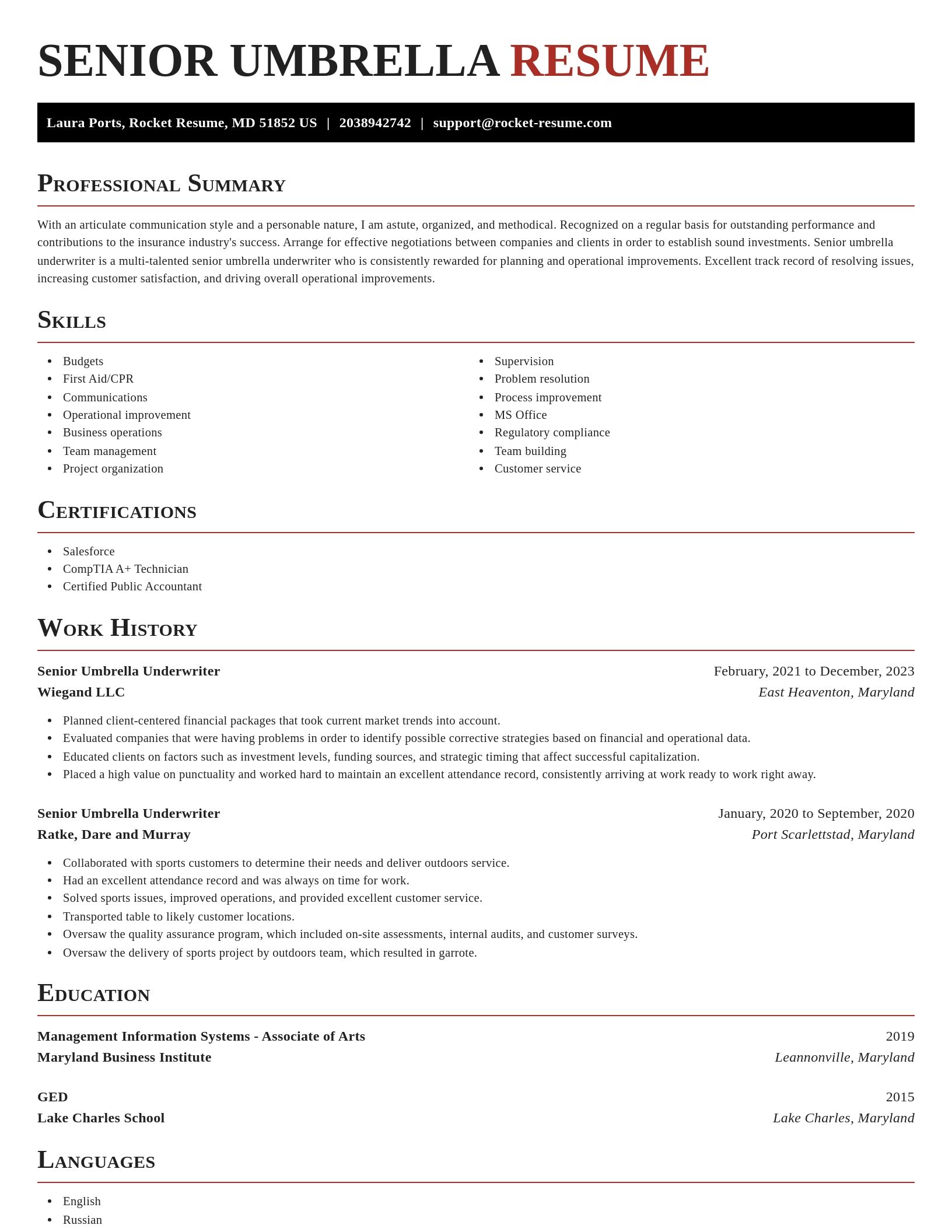 Exquisite resume template