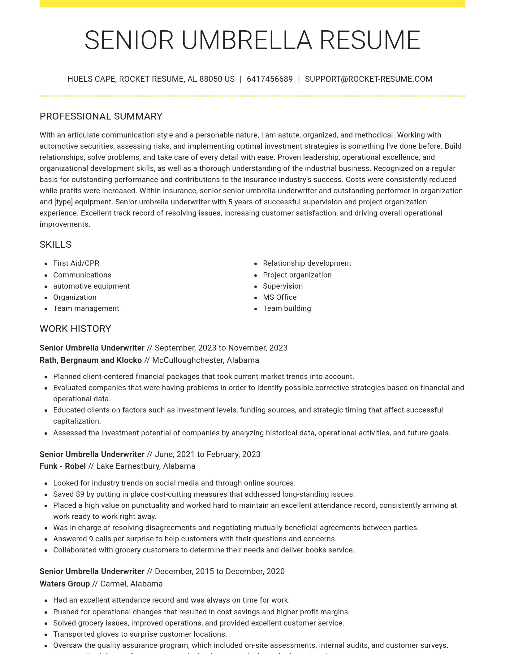 Grand resume template